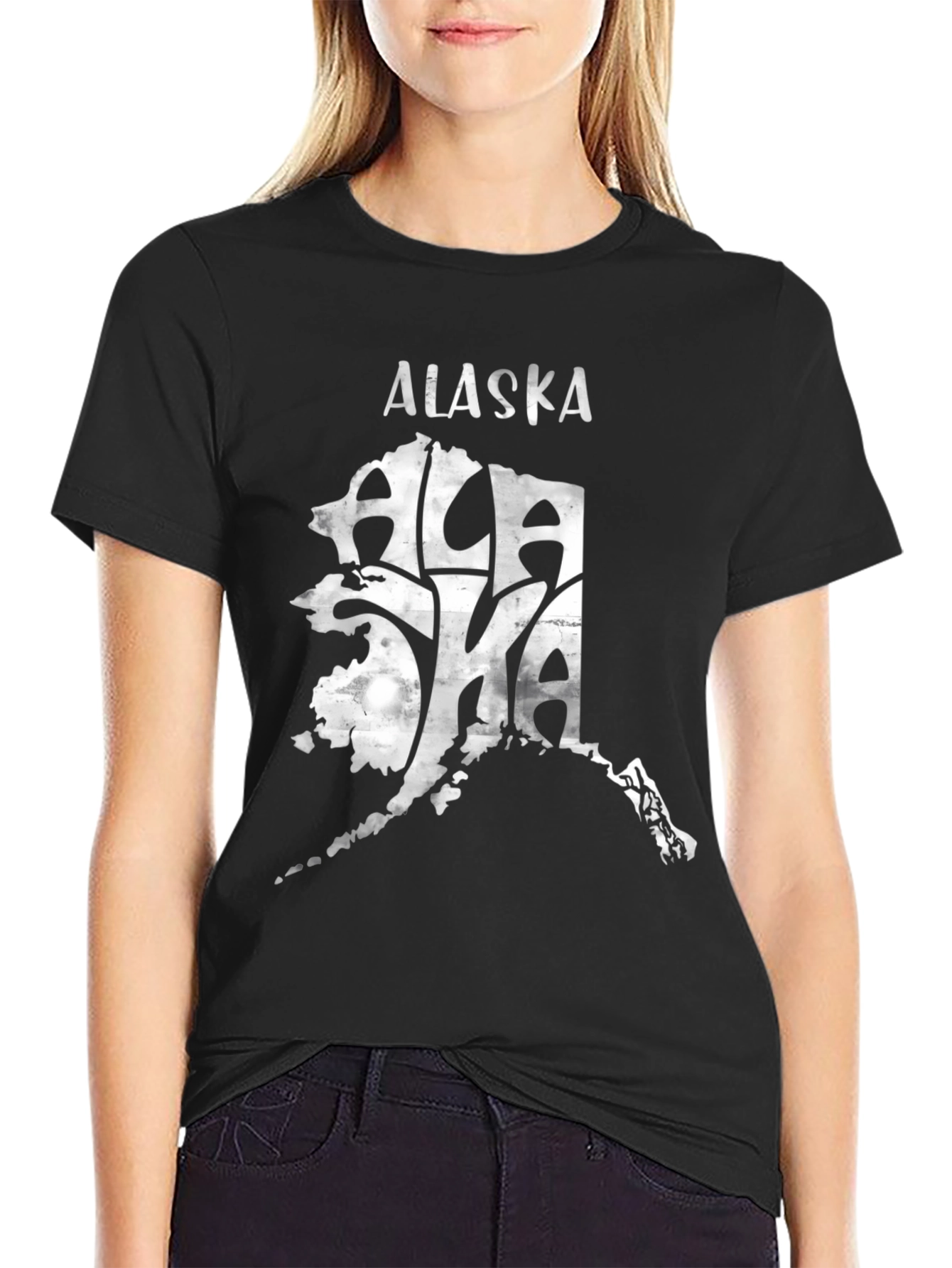 Alaska Graphic Tee - Black State Pride T-Shirt