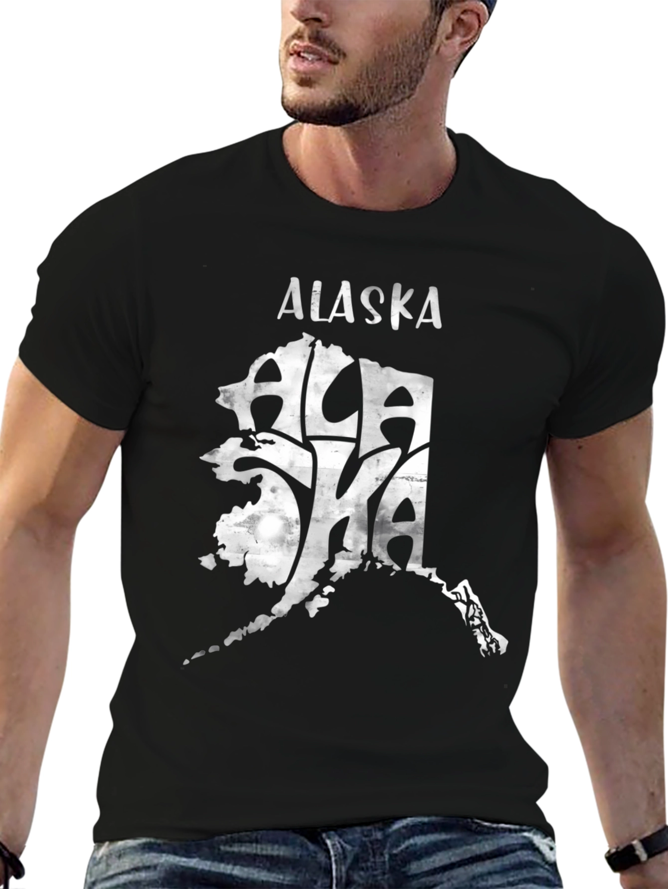 Alaska Graphic Tee - Black State Pride T-Shirt
