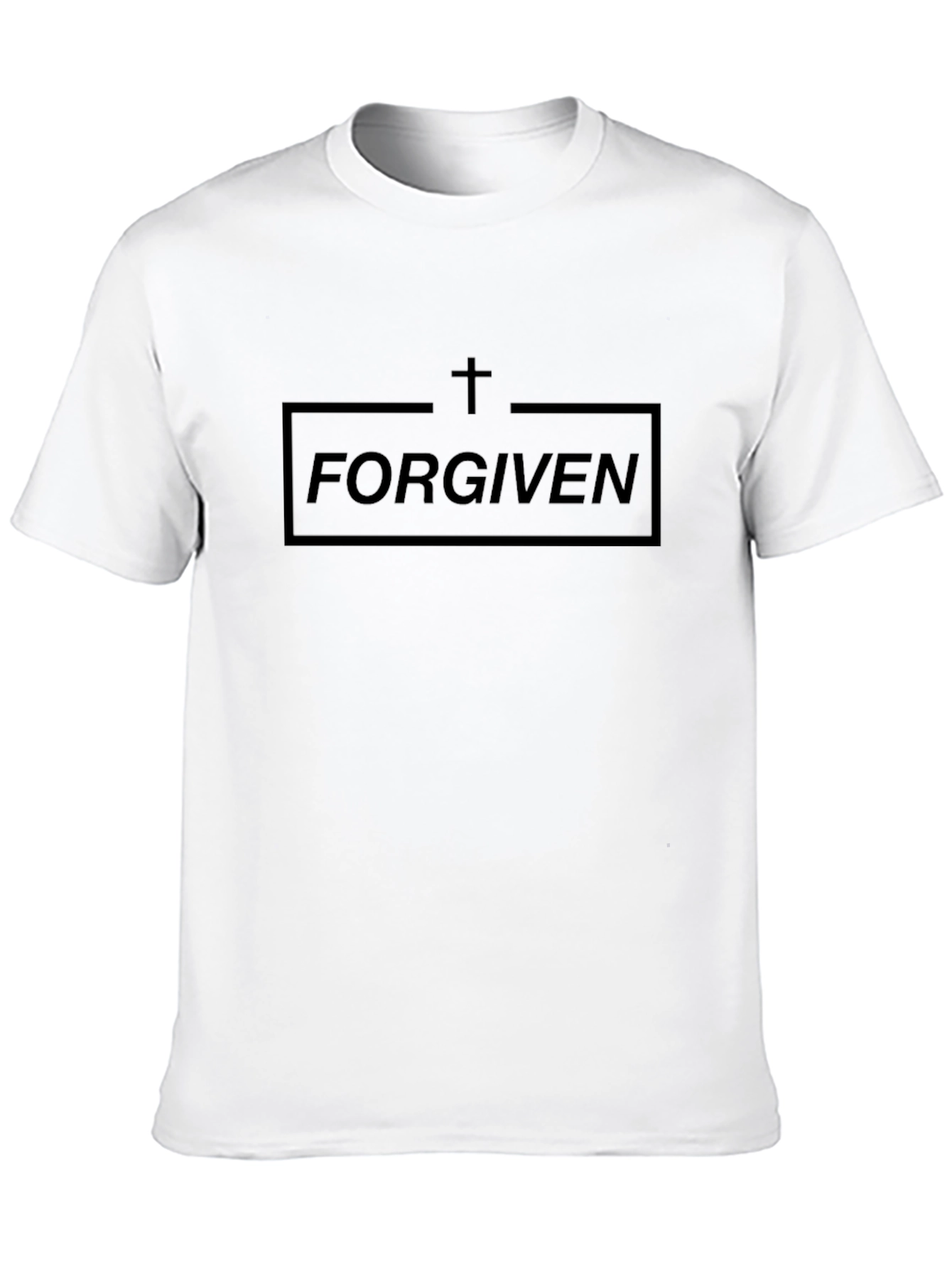 Forgiven Cross Graphic Black T-Shirt