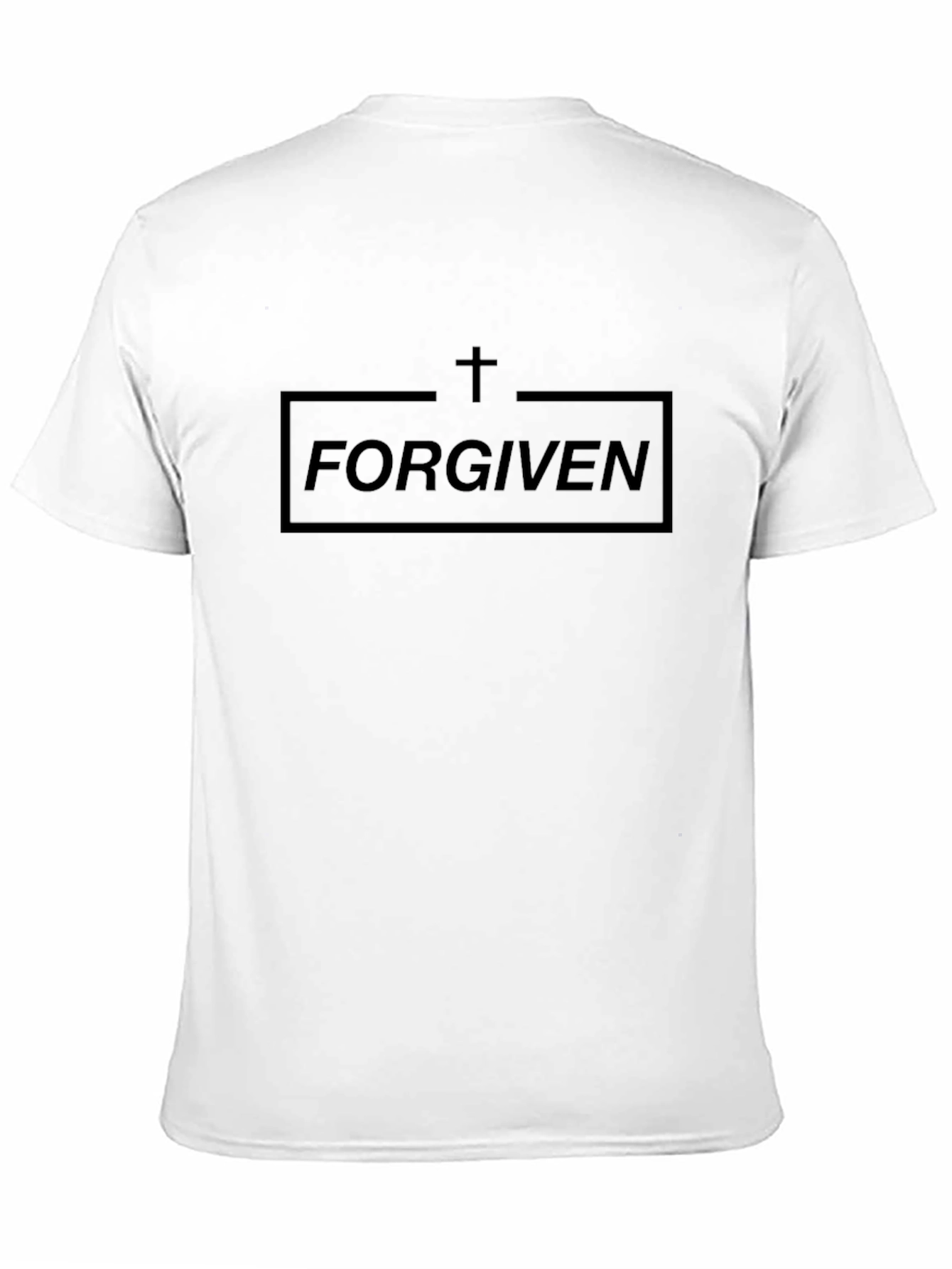 Forgiven Cross Graphic Black T-Shirt