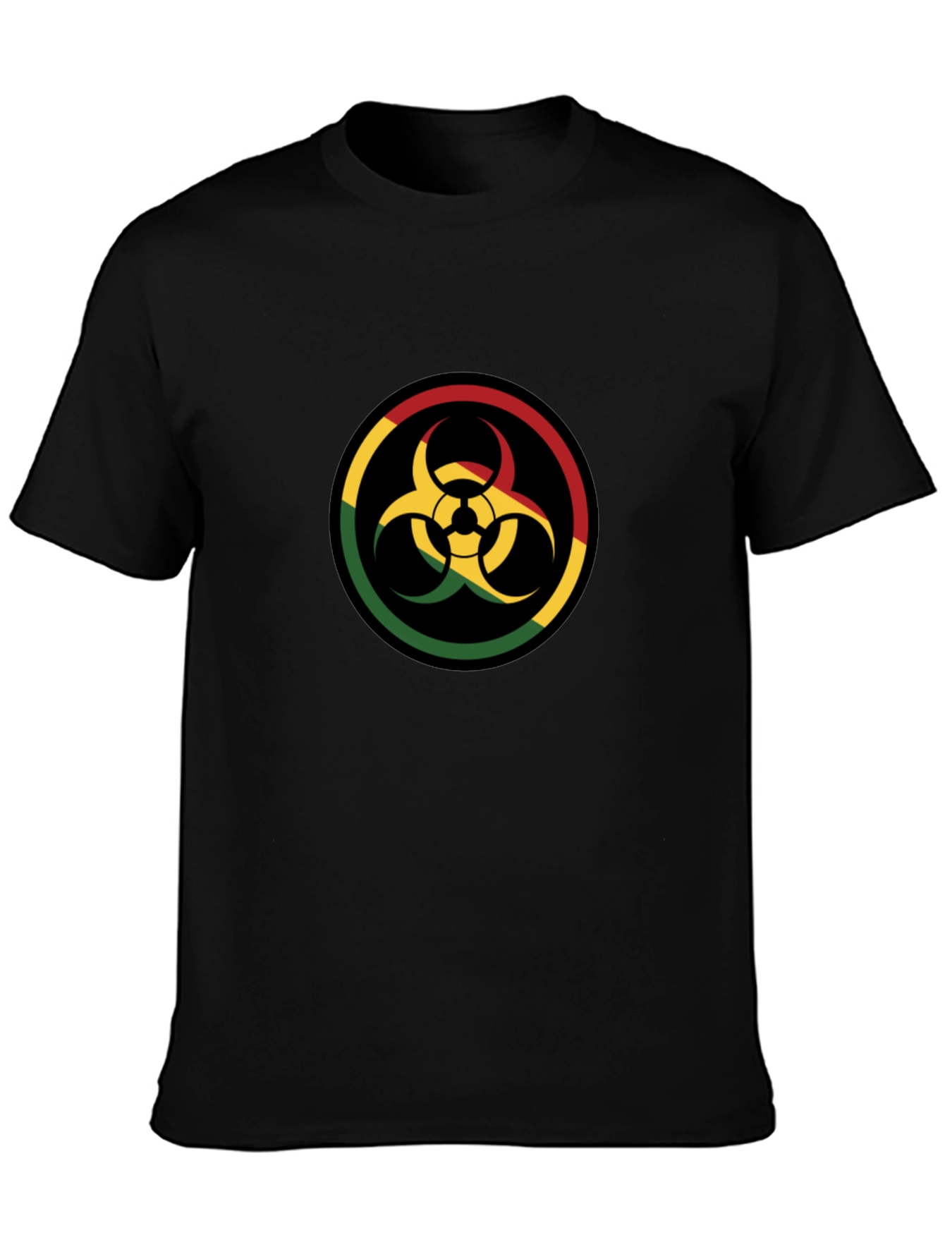 Rasta Biohazard Symbol Graphic Tee