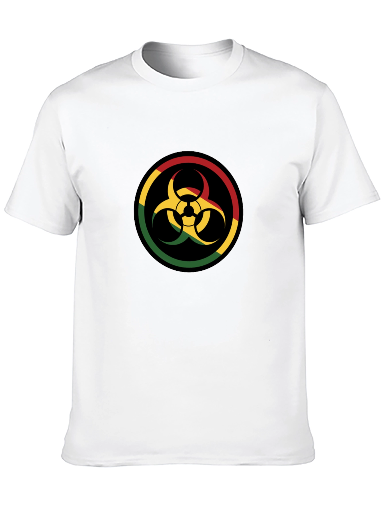 Rasta Biohazard Symbol Graphic Tee