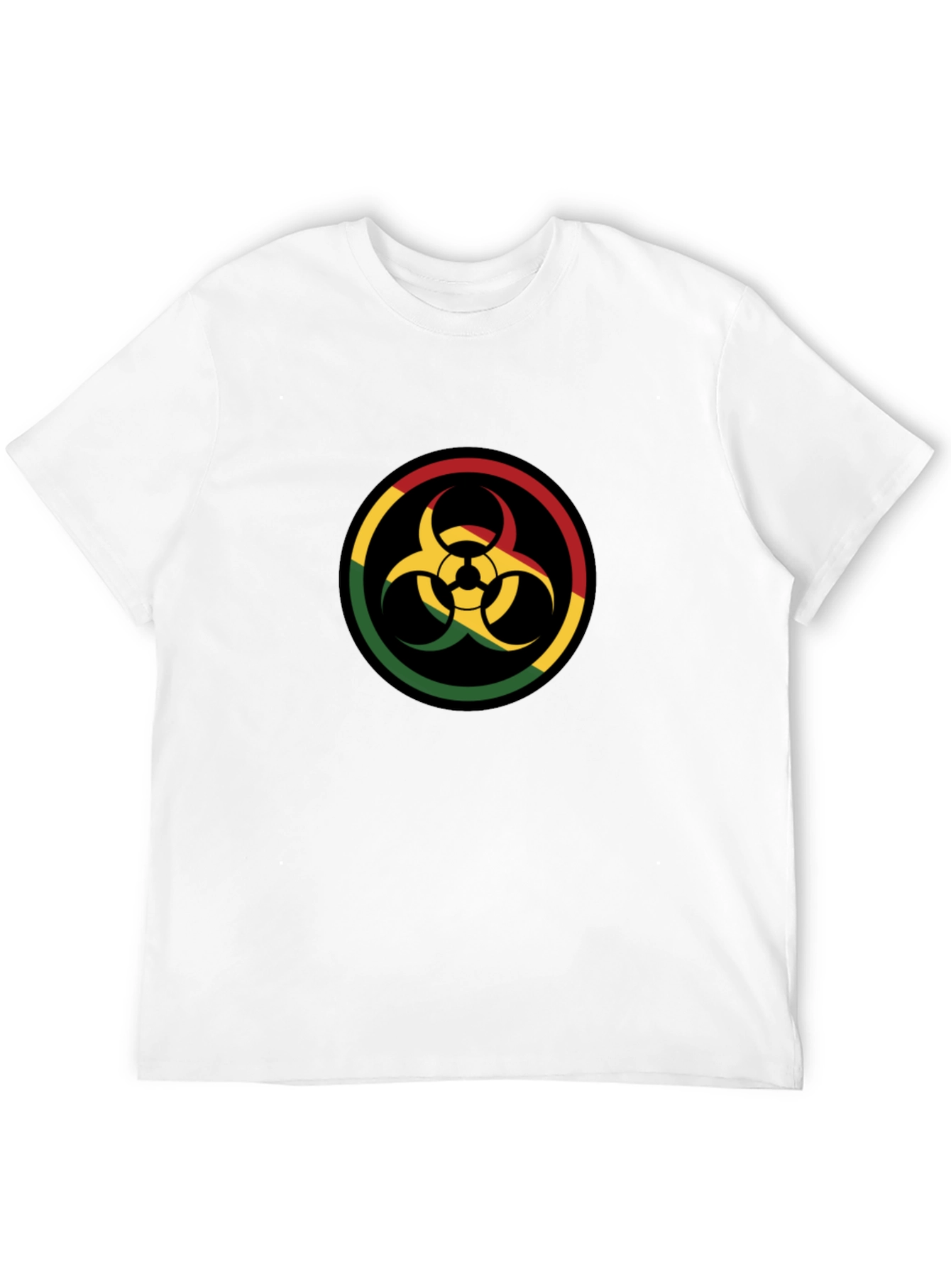 Rasta Biohazard Symbol Graphic Tee