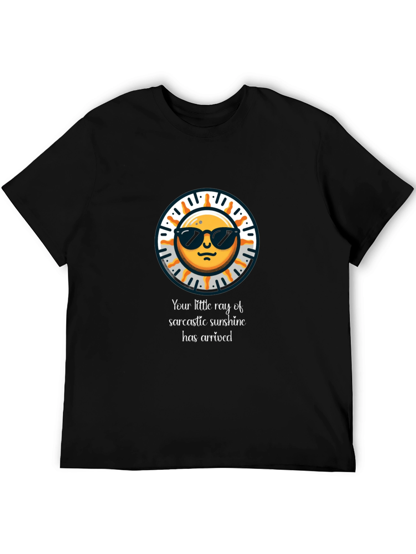 Sarcastic Sunshine Graphic Tee - Black