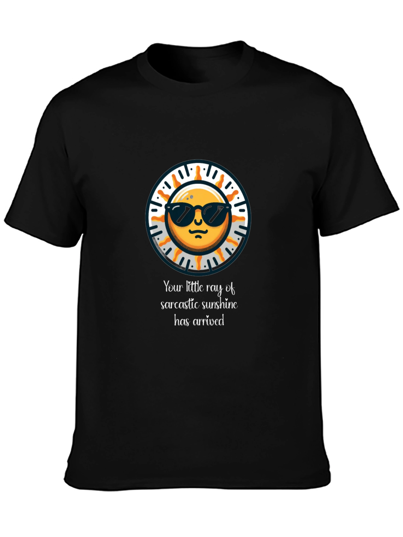 Sarcastic Sunshine Graphic Tee - Black