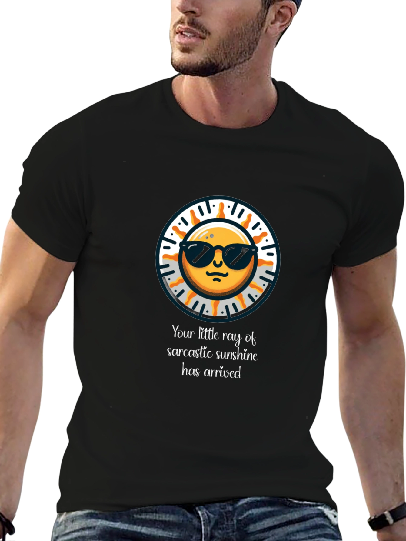 Sarcastic Sunshine Graphic Tee - Black
