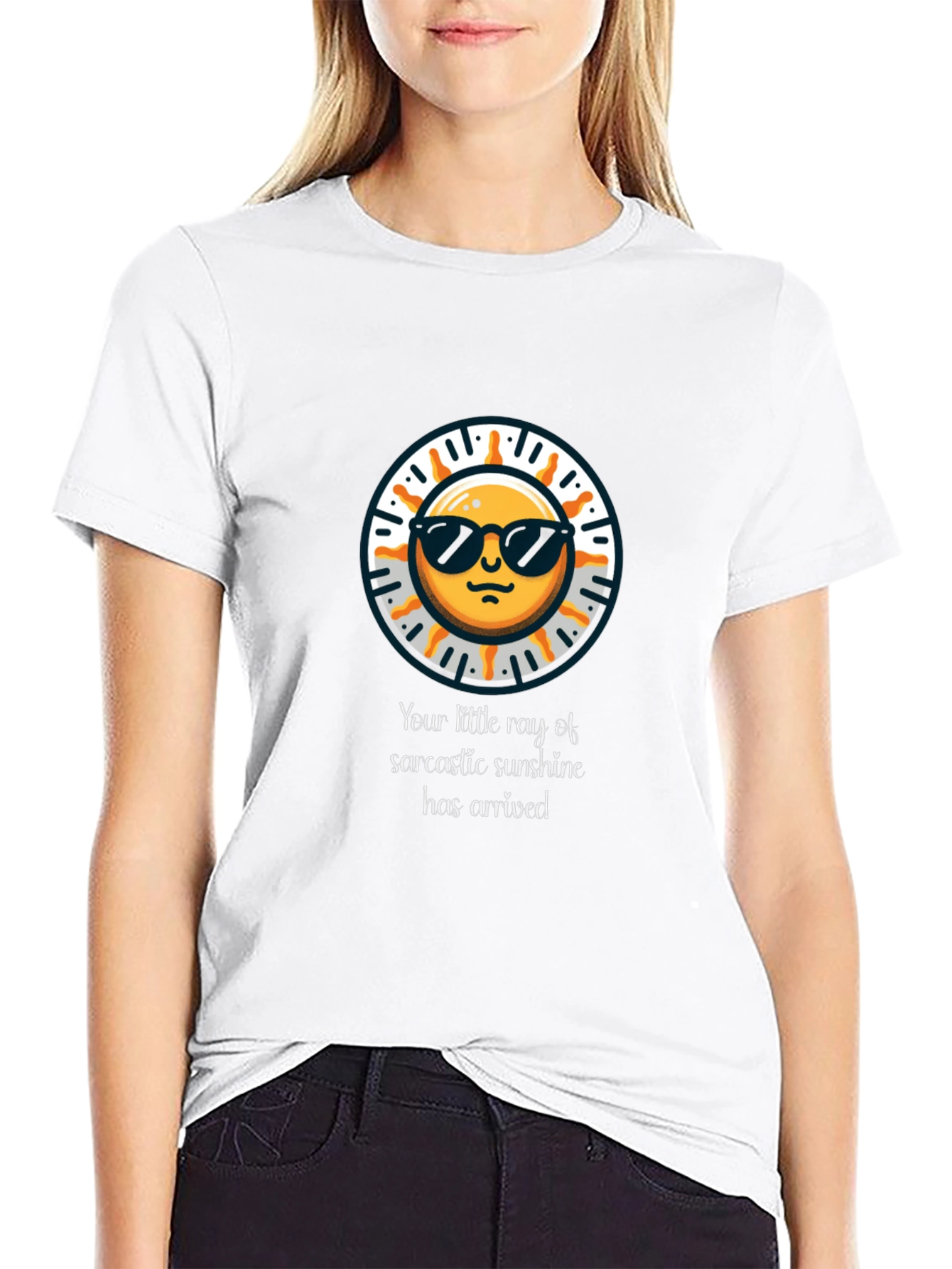 Sarcastic Sunshine Graphic Tee - Black