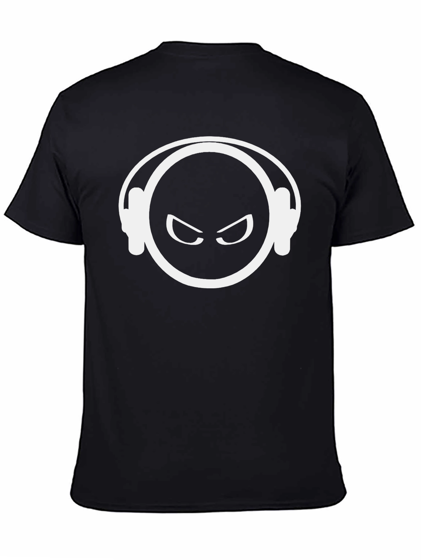DJ Mask Graphic Tee - Black Cotton Blend