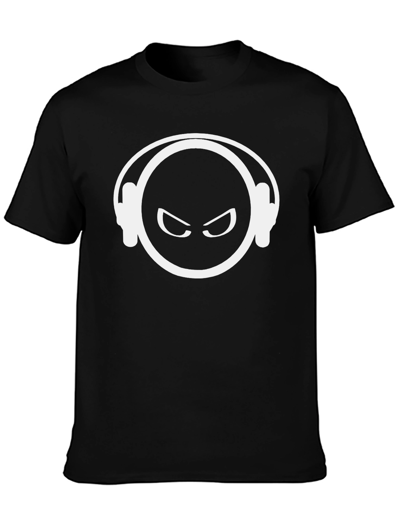 DJ Mask Graphic Tee - Black Cotton Blend