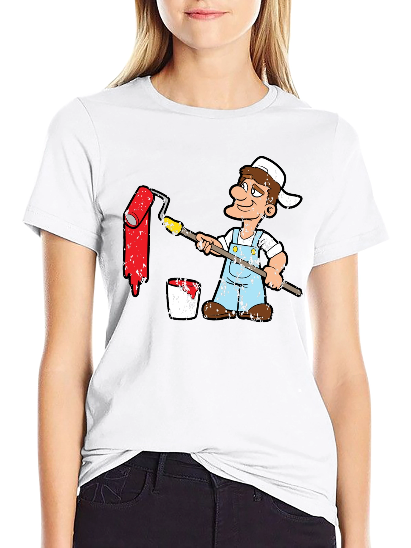 Painter Cartoon Graphic T-Shirt
