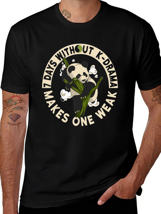 K-Drama Lover T-Shirt - Panda and Bamboo Graphic