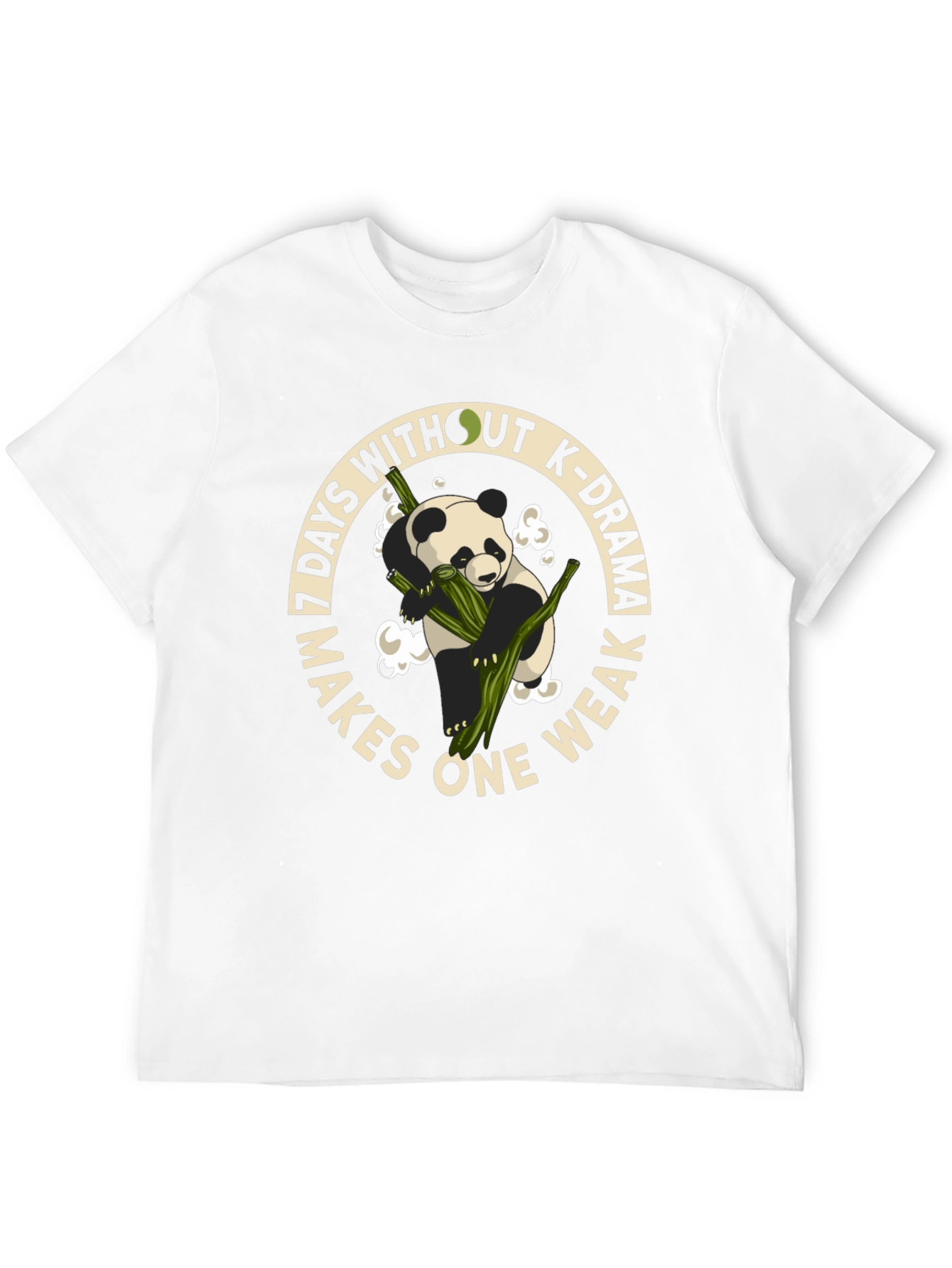 K-Drama Lover T-Shirt - Panda and Bamboo Graphic