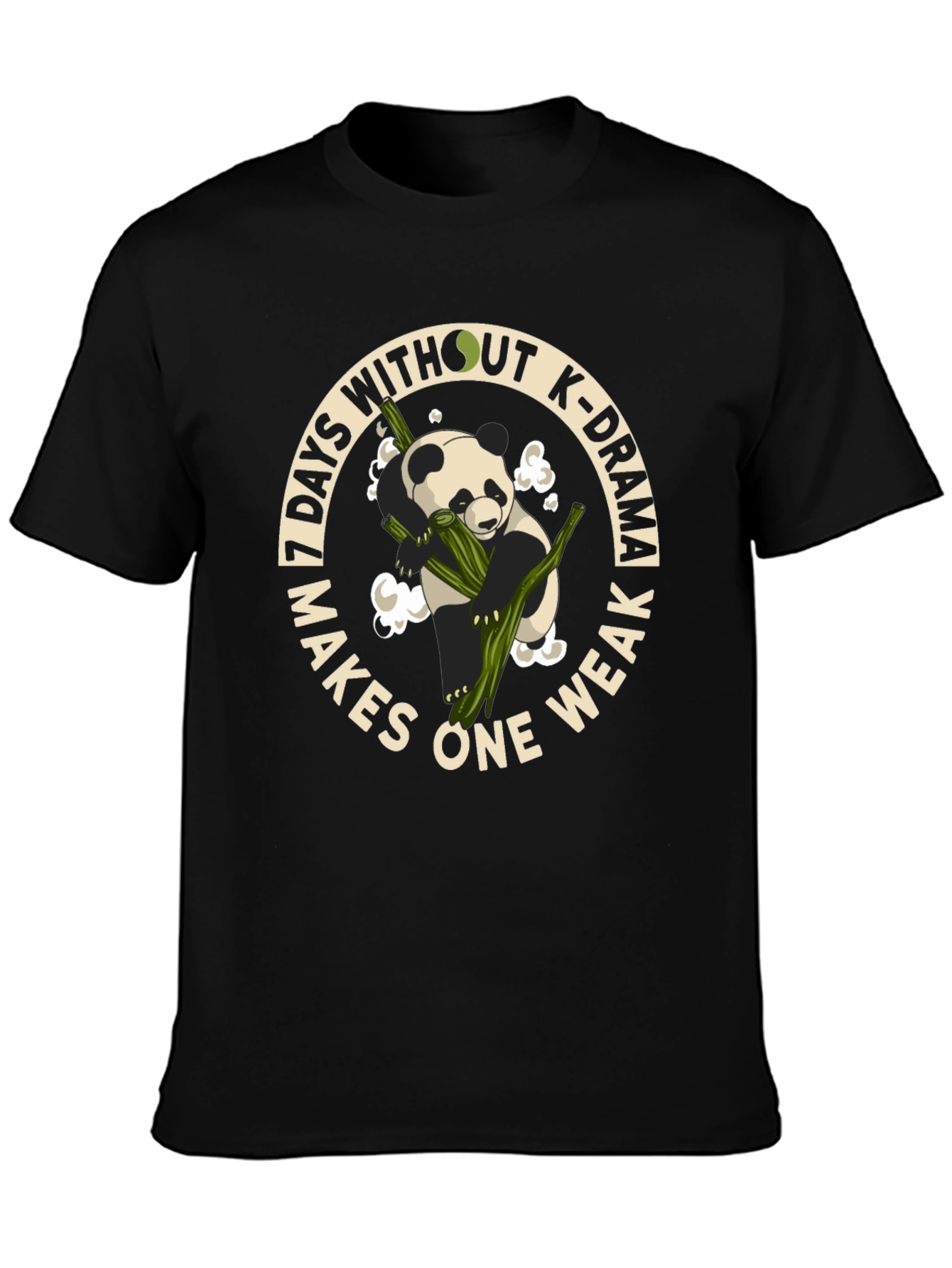 K-Drama Lover T-Shirt - Panda and Bamboo Graphic