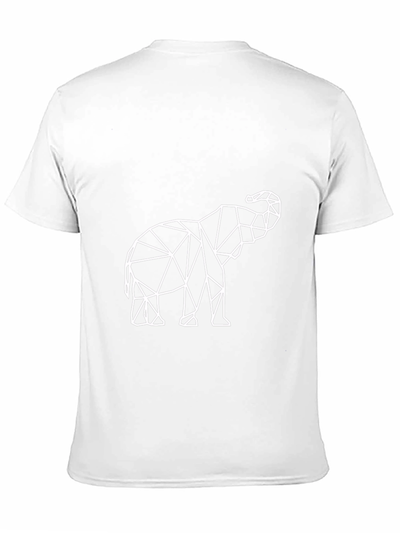 Geometric Elephant Print Black T-Shirt