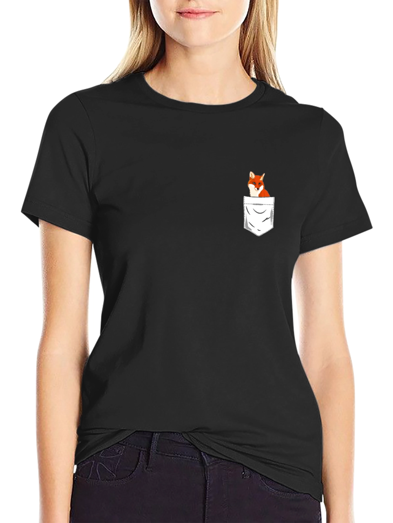 Pocket Fox Graphic T-Shirt