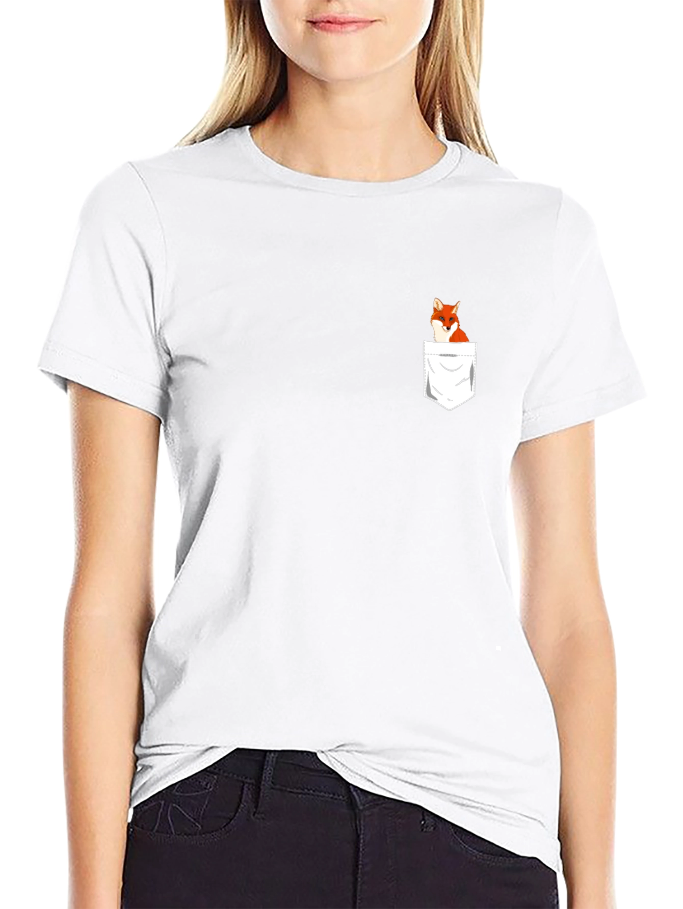 Pocket Fox Graphic T-Shirt