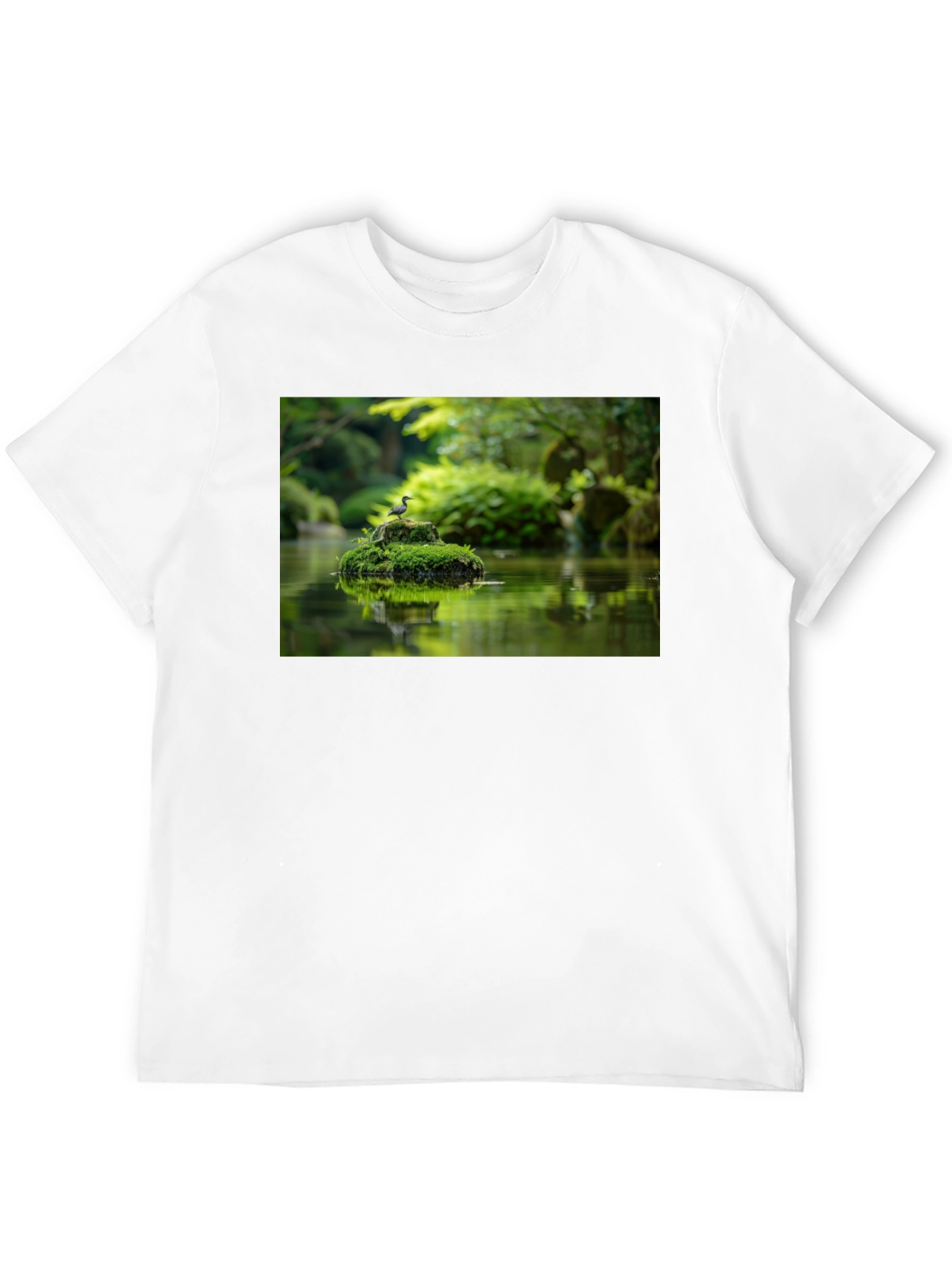 Nature Pond Graphic Black Tee
