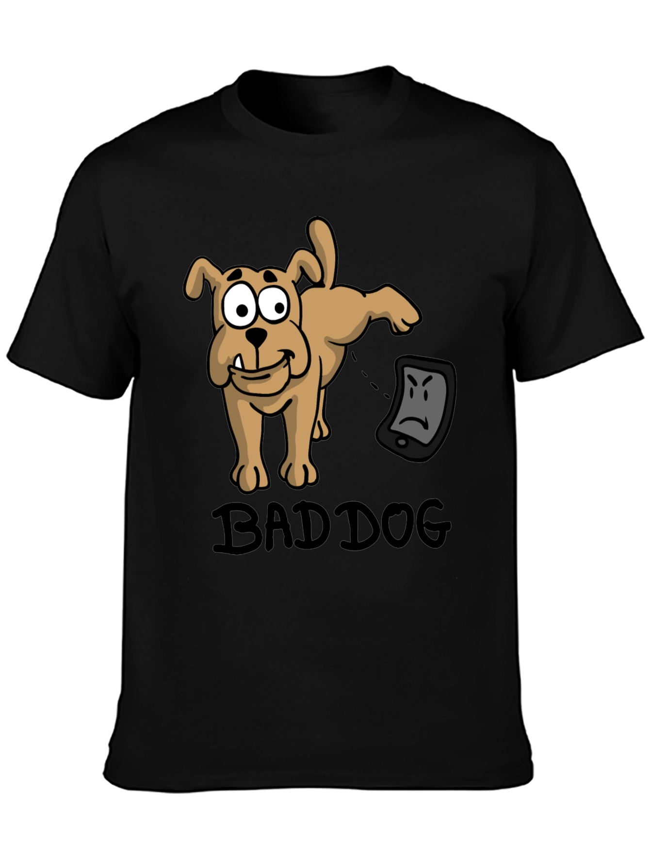 Bad Dog T-Shirt - Funny Cartoon Dog Design
