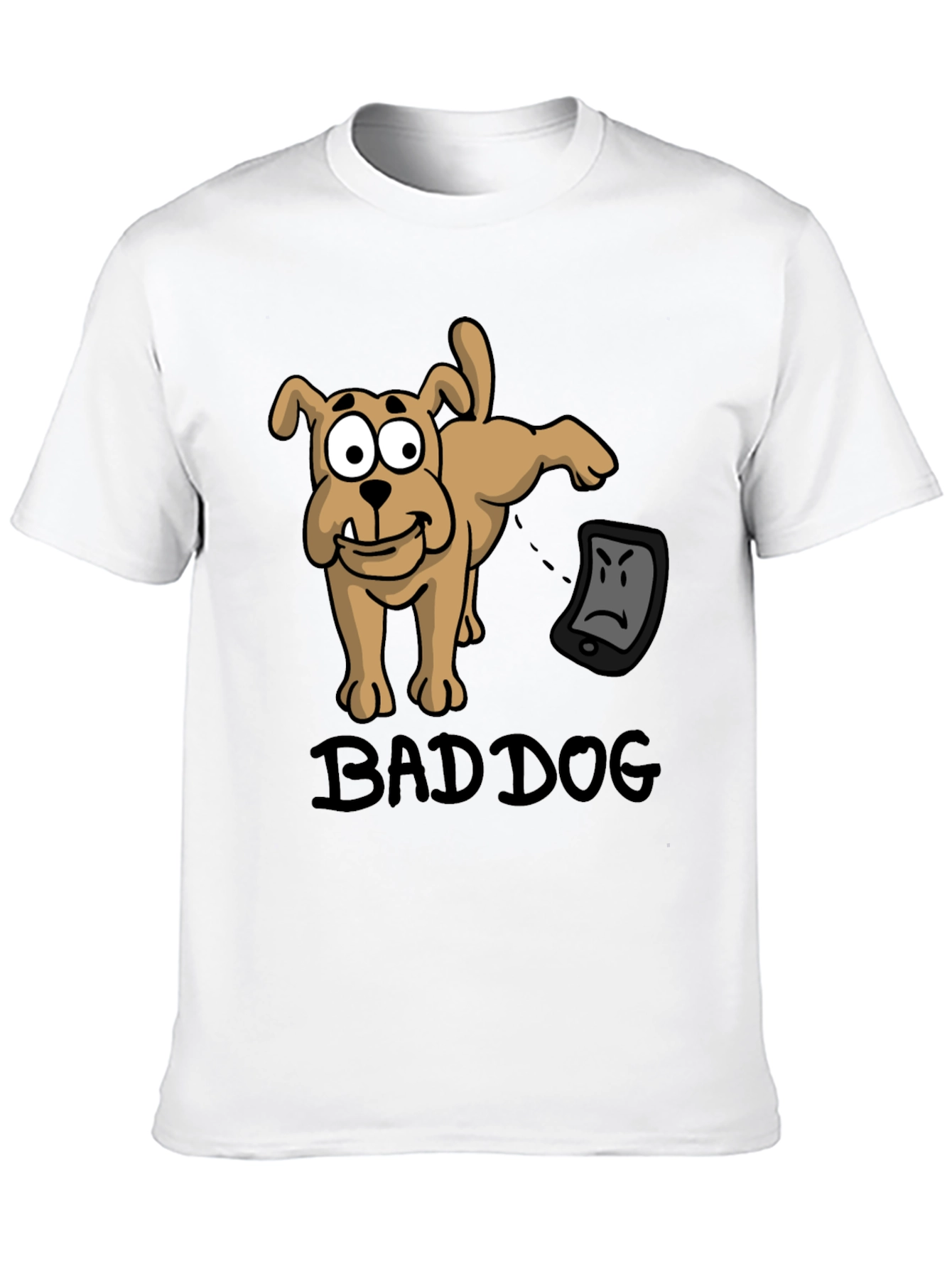Bad Dog T-Shirt - Funny Cartoon Dog Design