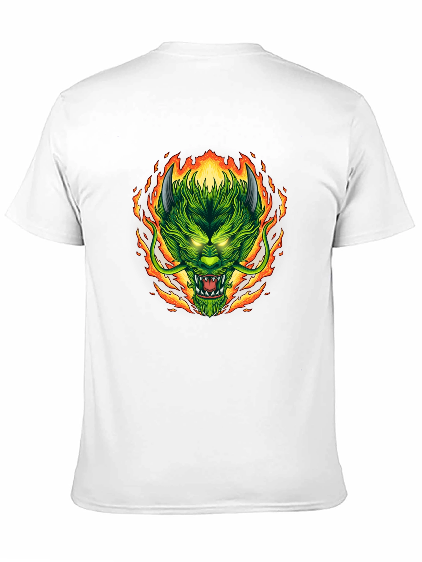 Fiery Dragon Graphic Tee - Mens Black T-Shirt