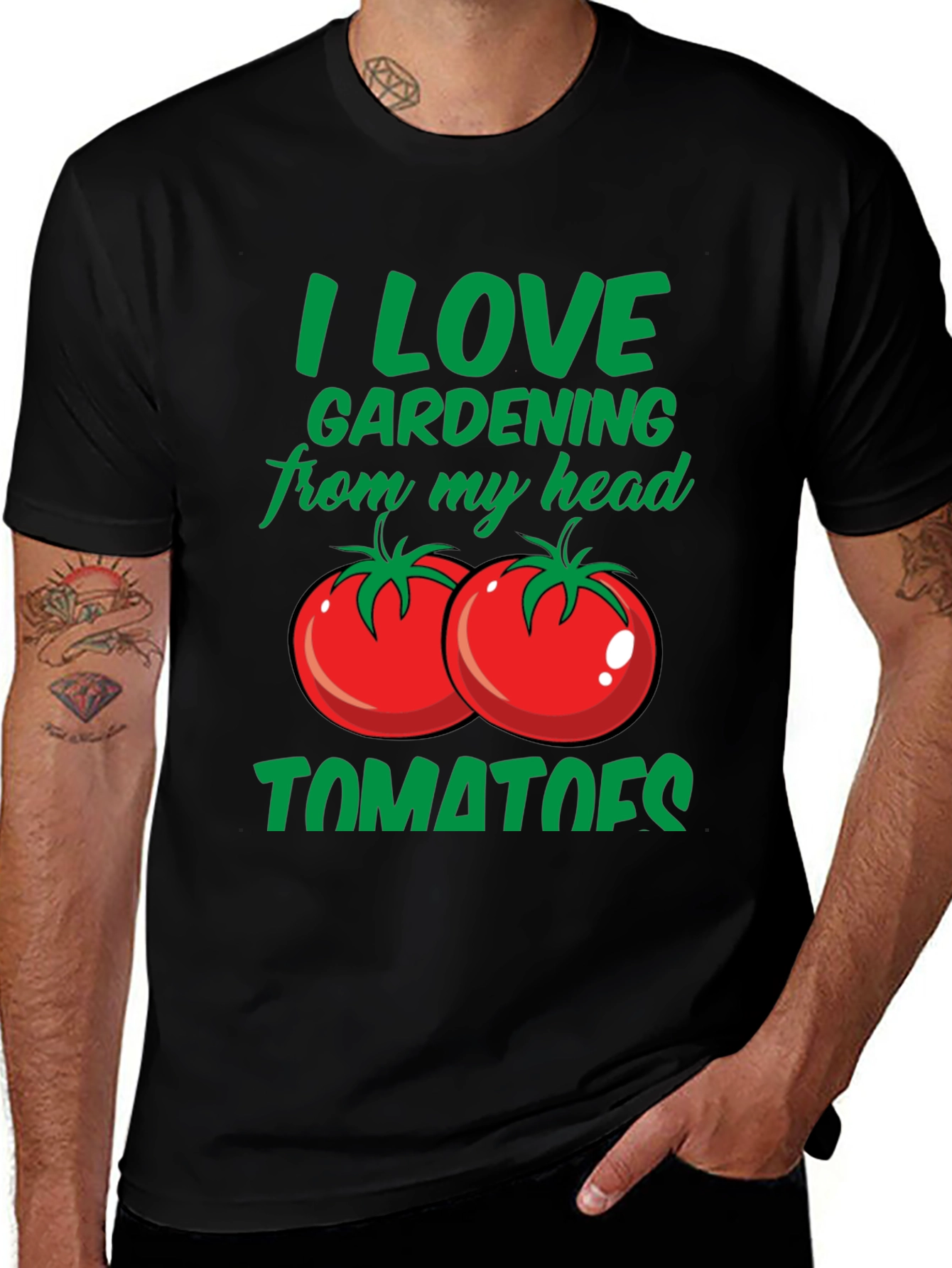 I Love Gardening From My Head Tomatoes T-Shirt