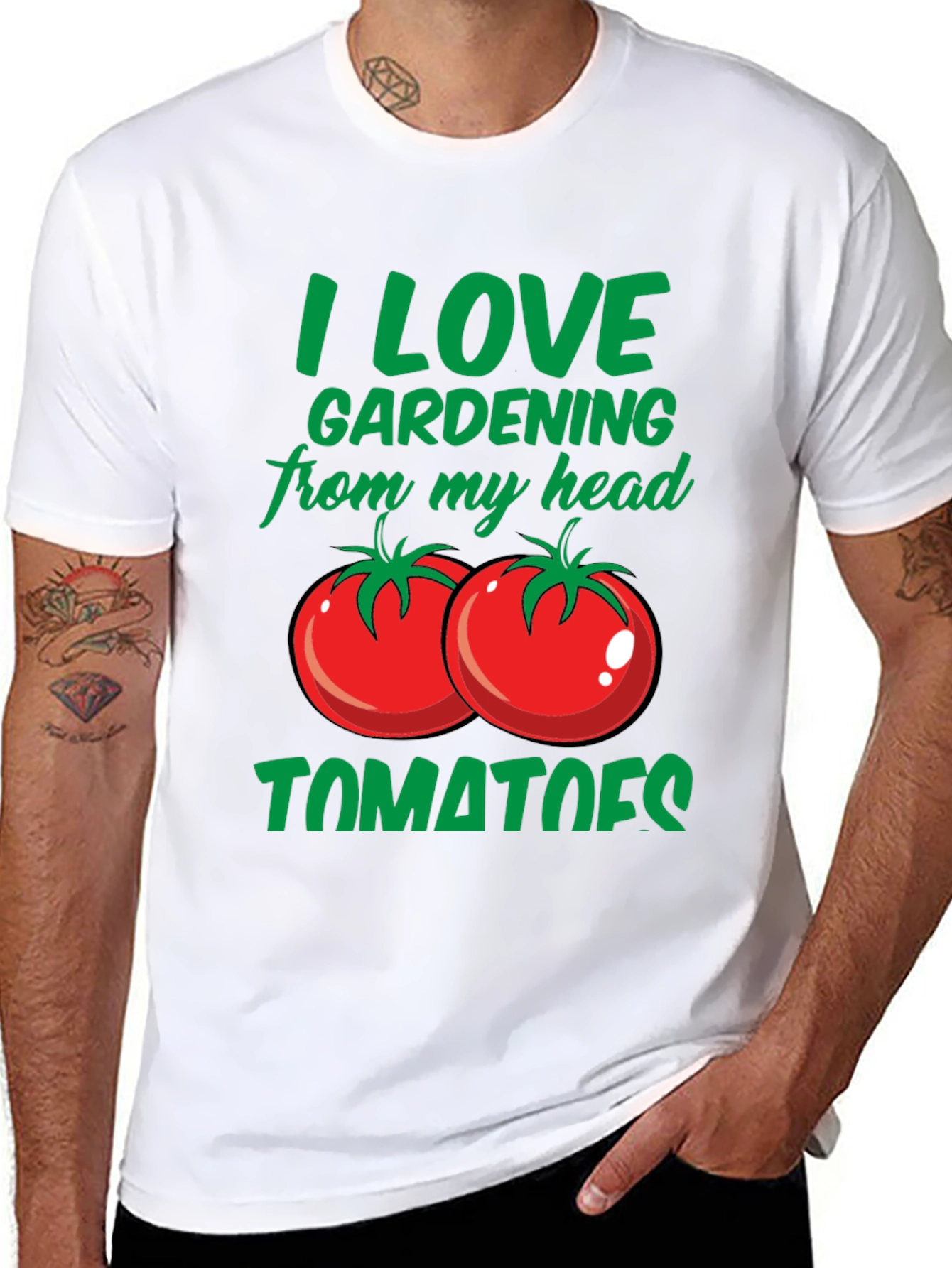 I Love Gardening From My Head Tomatoes T-Shirt