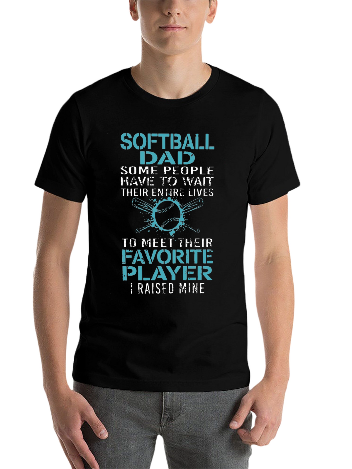 Softball Dad T-Shirt - Raised Mine Tee