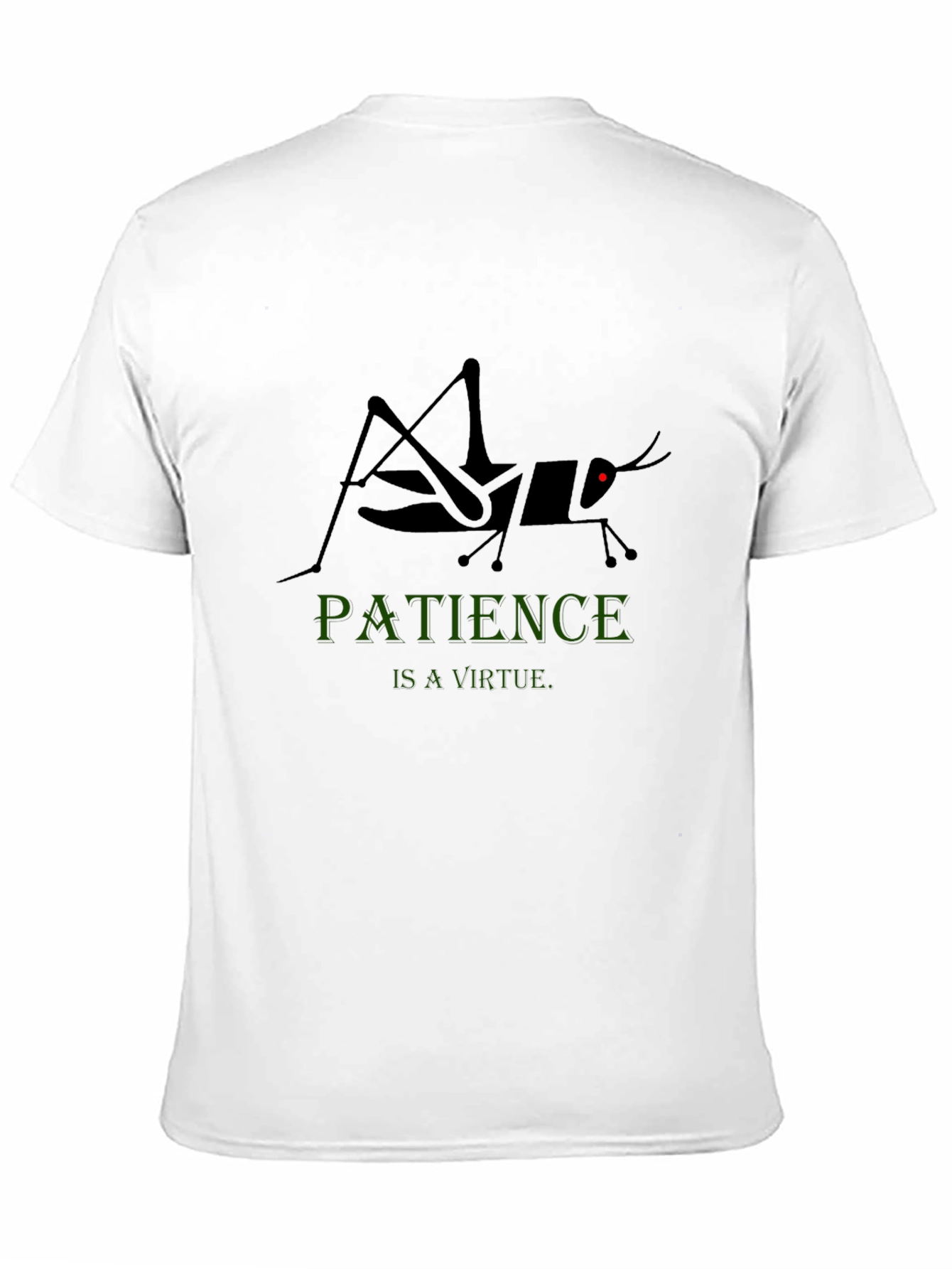 Patience Virtue Grasshopper Graphic Tee - Black