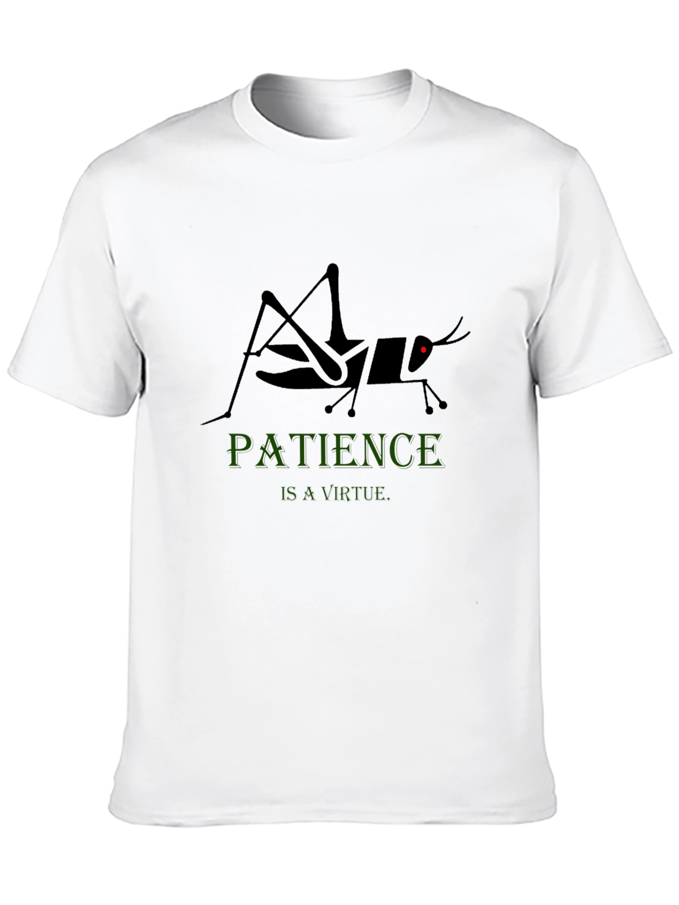 Patience Virtue Grasshopper Graphic Tee - Black