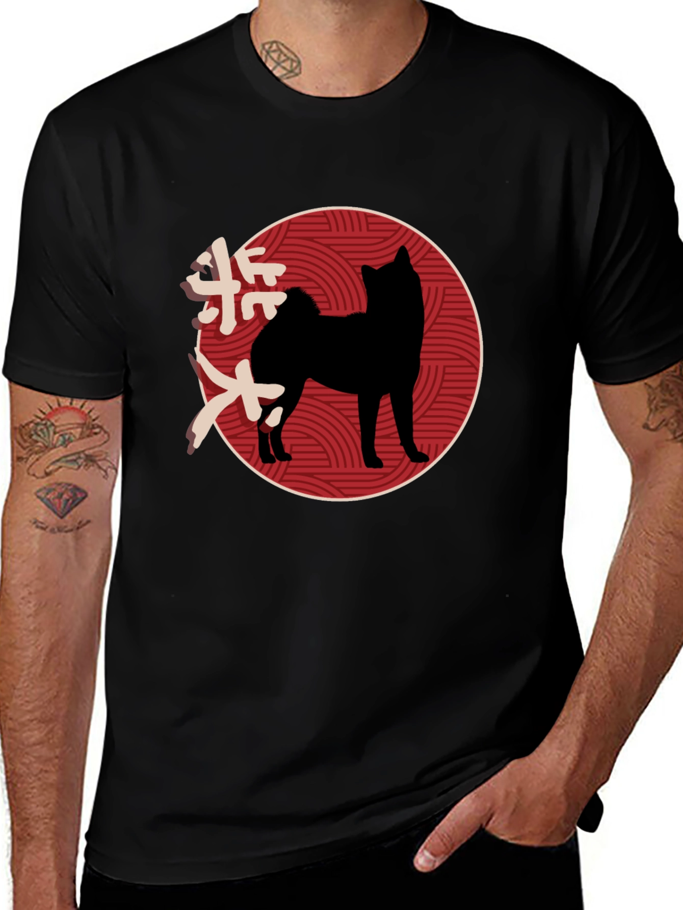 Japanese Shiba Inu Graphic Tee - Stylish Black T-Shirt