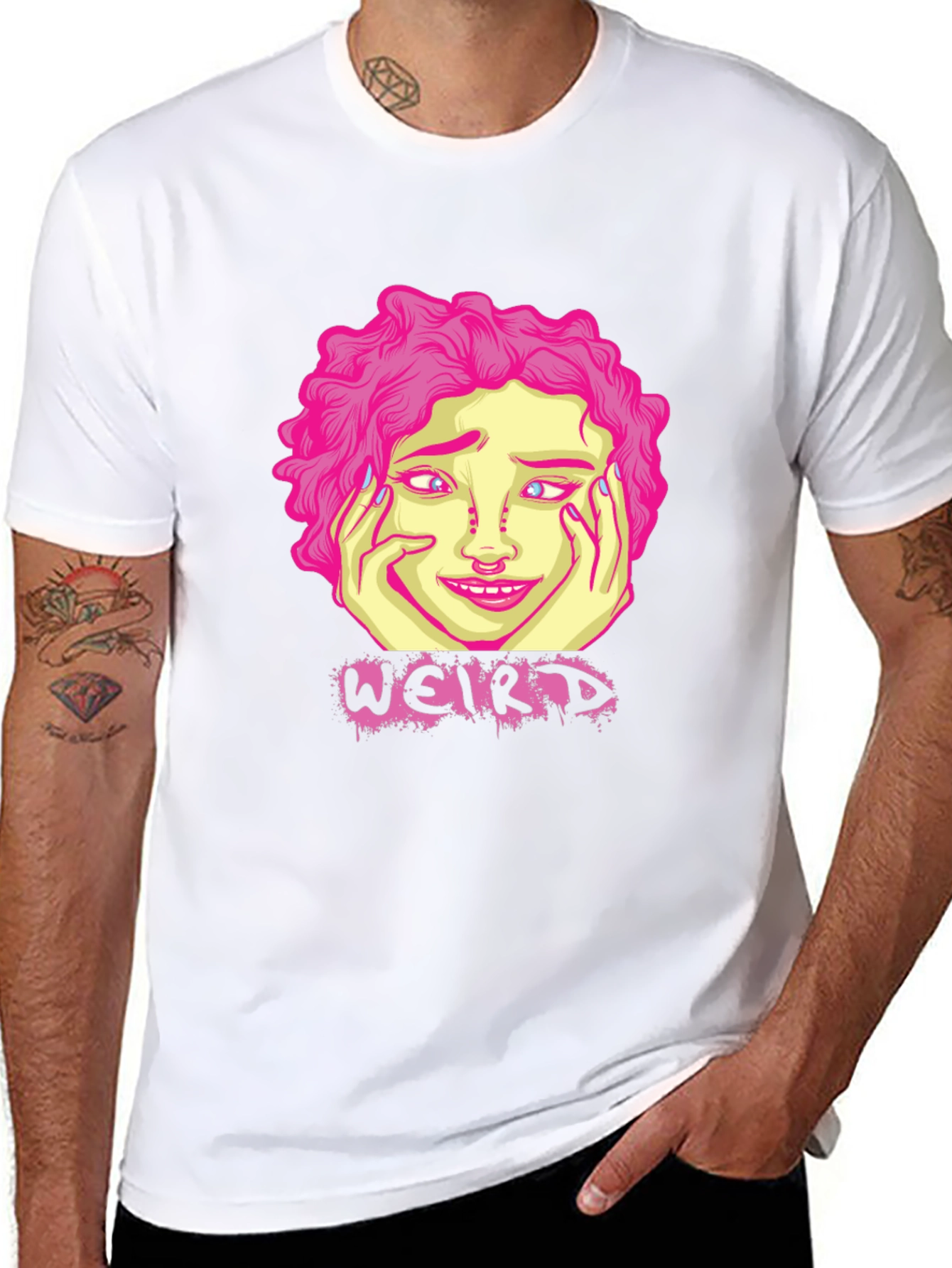 Weird Graphic T-Shirt - Black Cotton Tee