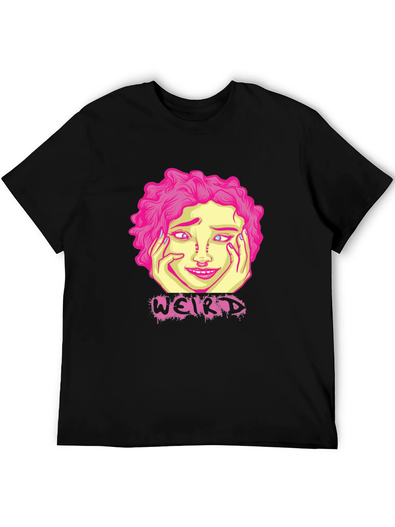Weird Graphic T-Shirt - Black Cotton Tee