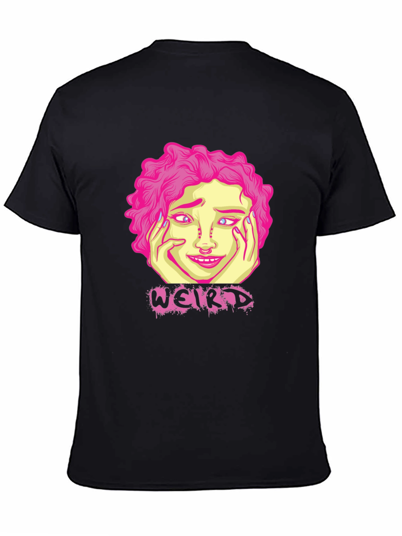Weird Graphic T-Shirt - Black Cotton Tee
