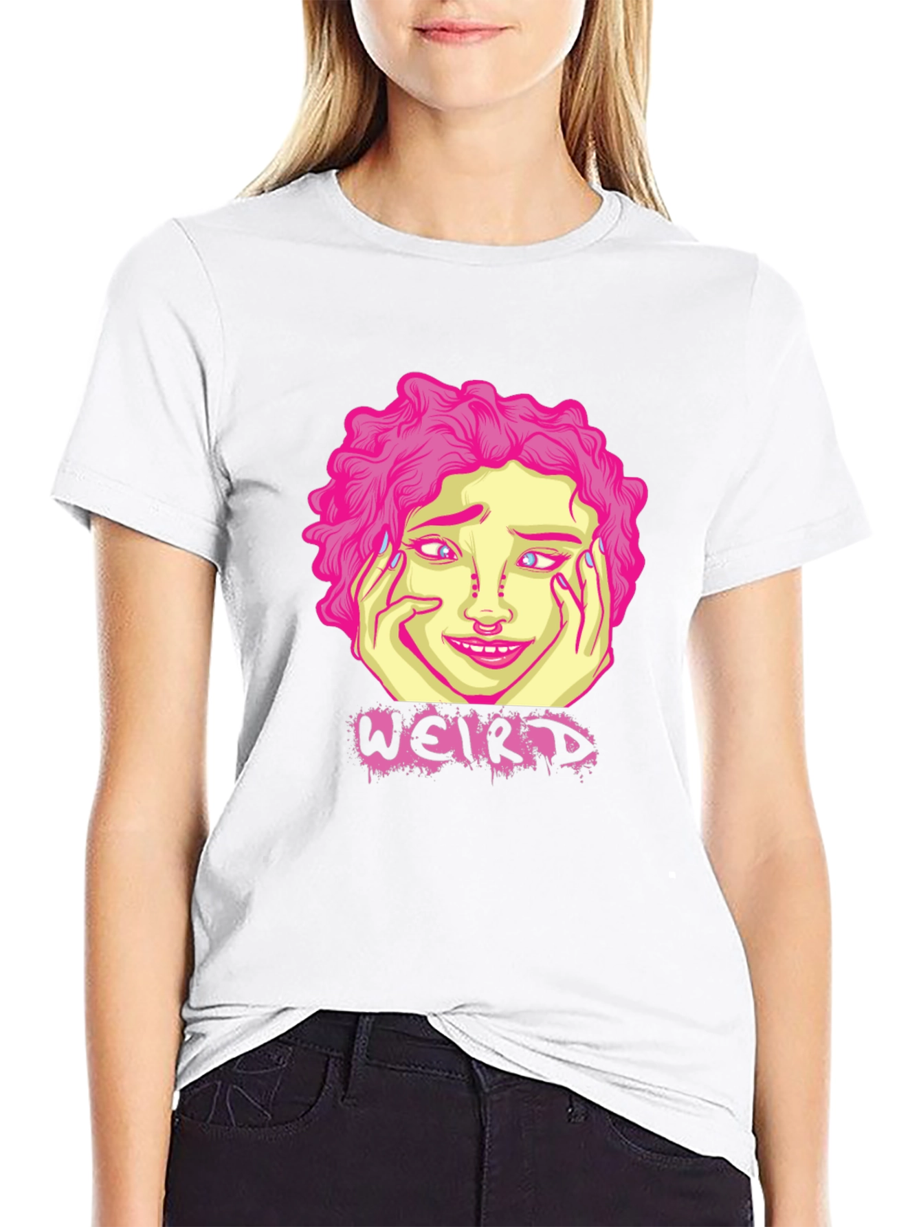 Weird Graphic T-Shirt - Black Cotton Tee
