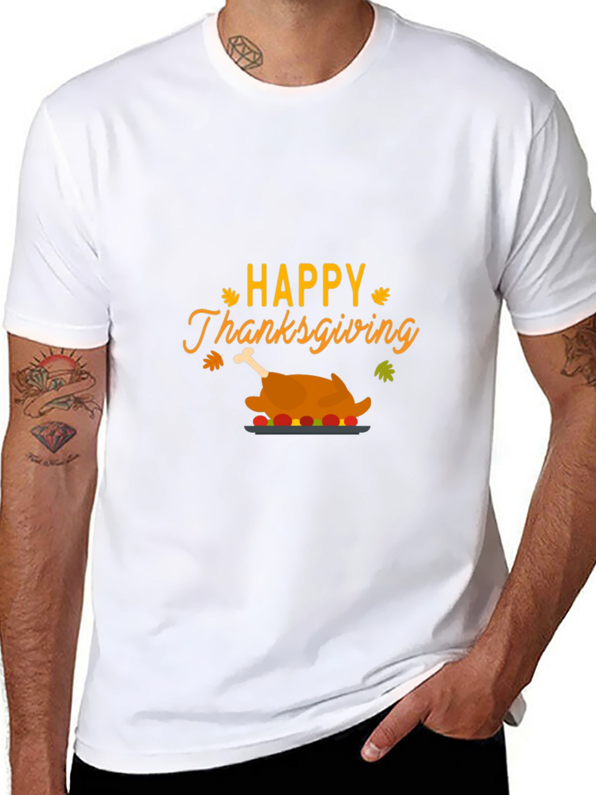 Happy Thanksgiving Turkey T-Shirt - Festive Holiday Apparel