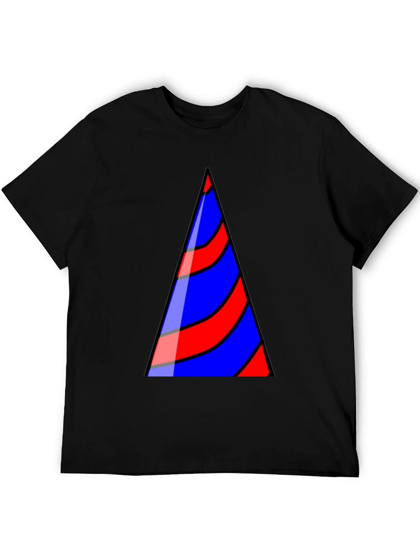 Striped Triangle Graphic T-Shirt