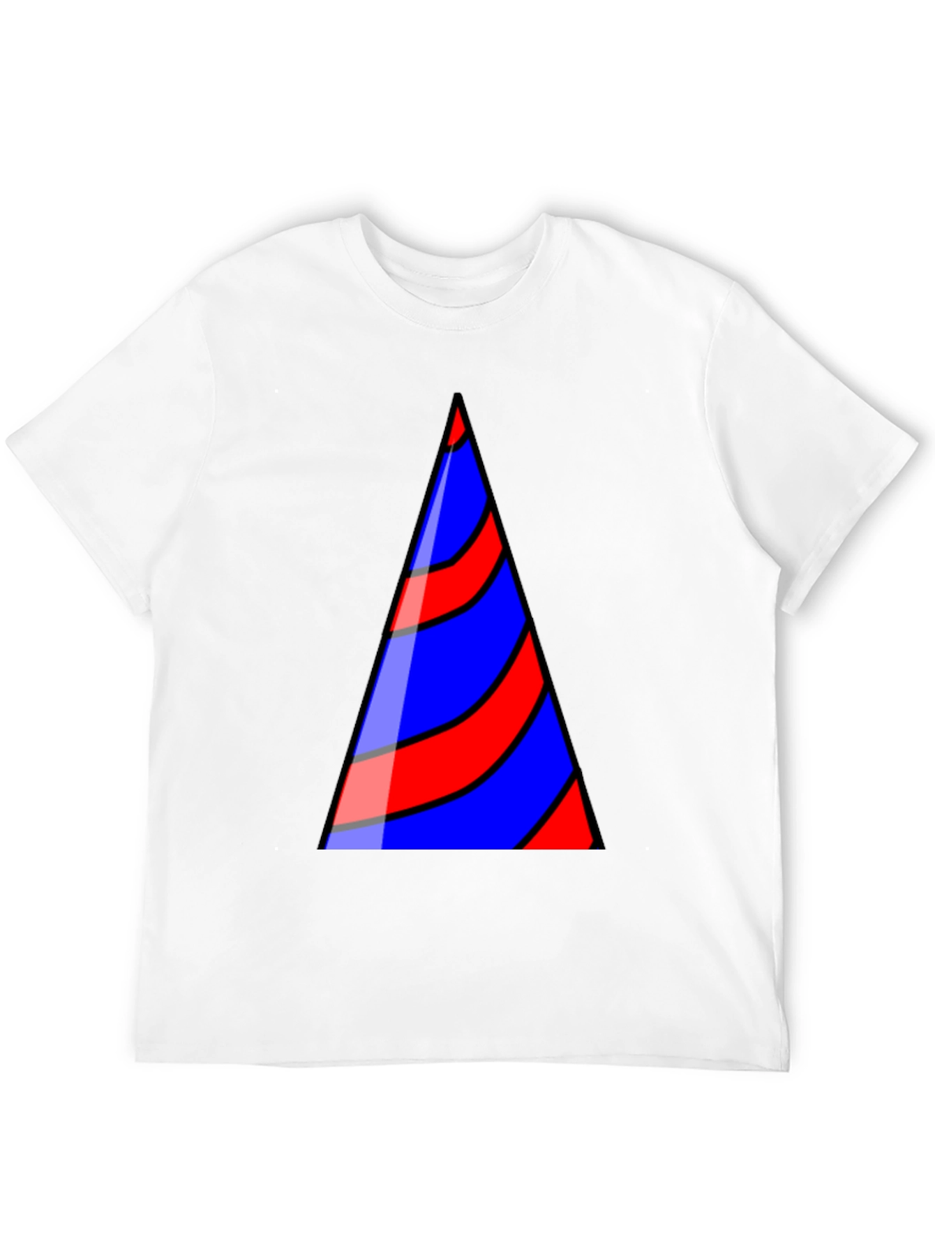 Striped Triangle Graphic T-Shirt
