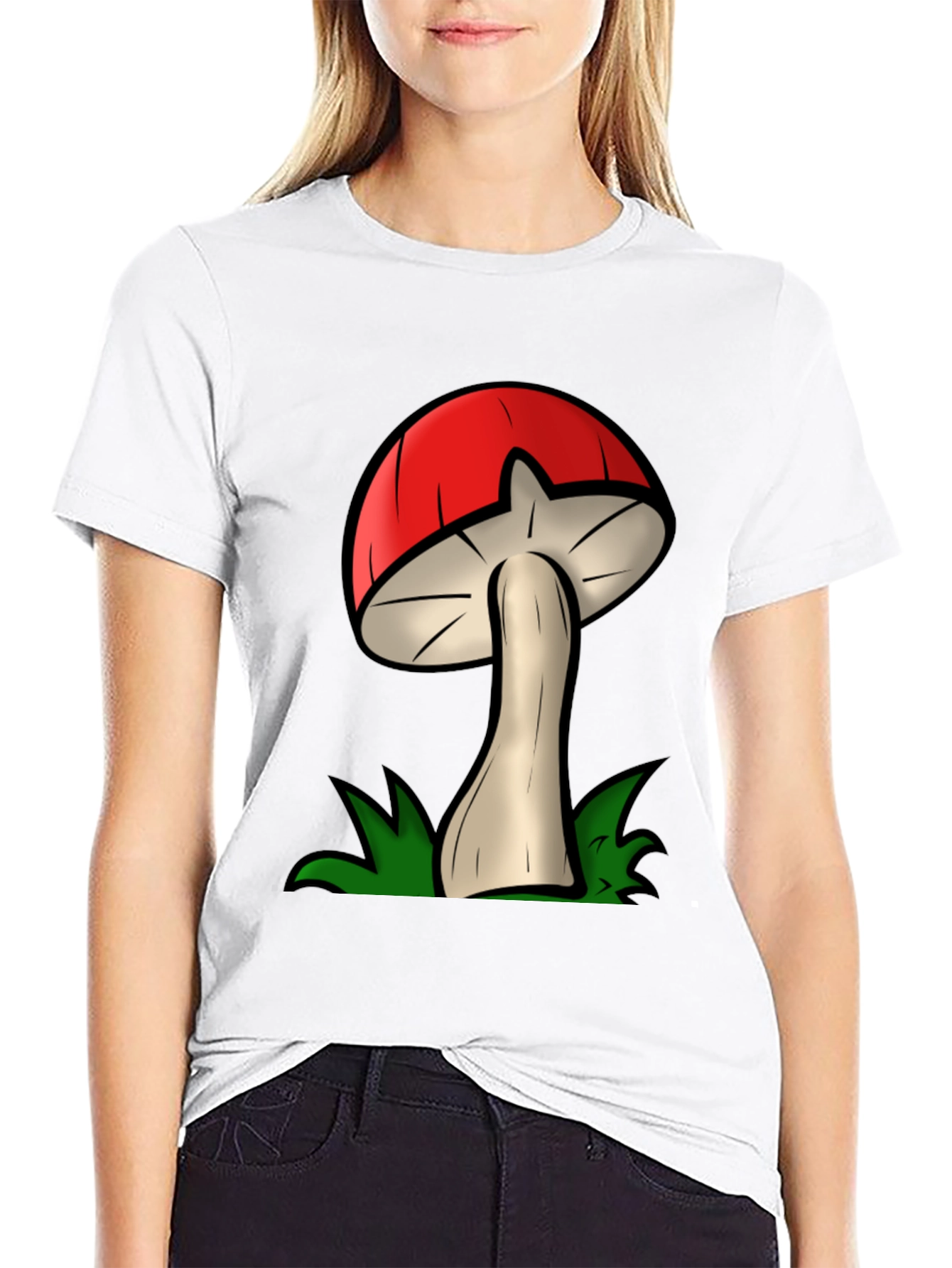Mushroom Graphic Tee - Funky Cartoon Design