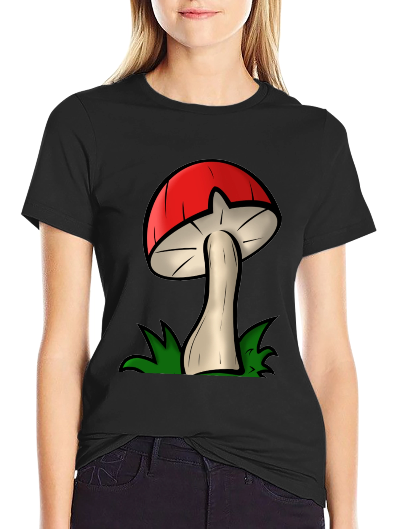 Mushroom Graphic Tee - Funky Cartoon Design