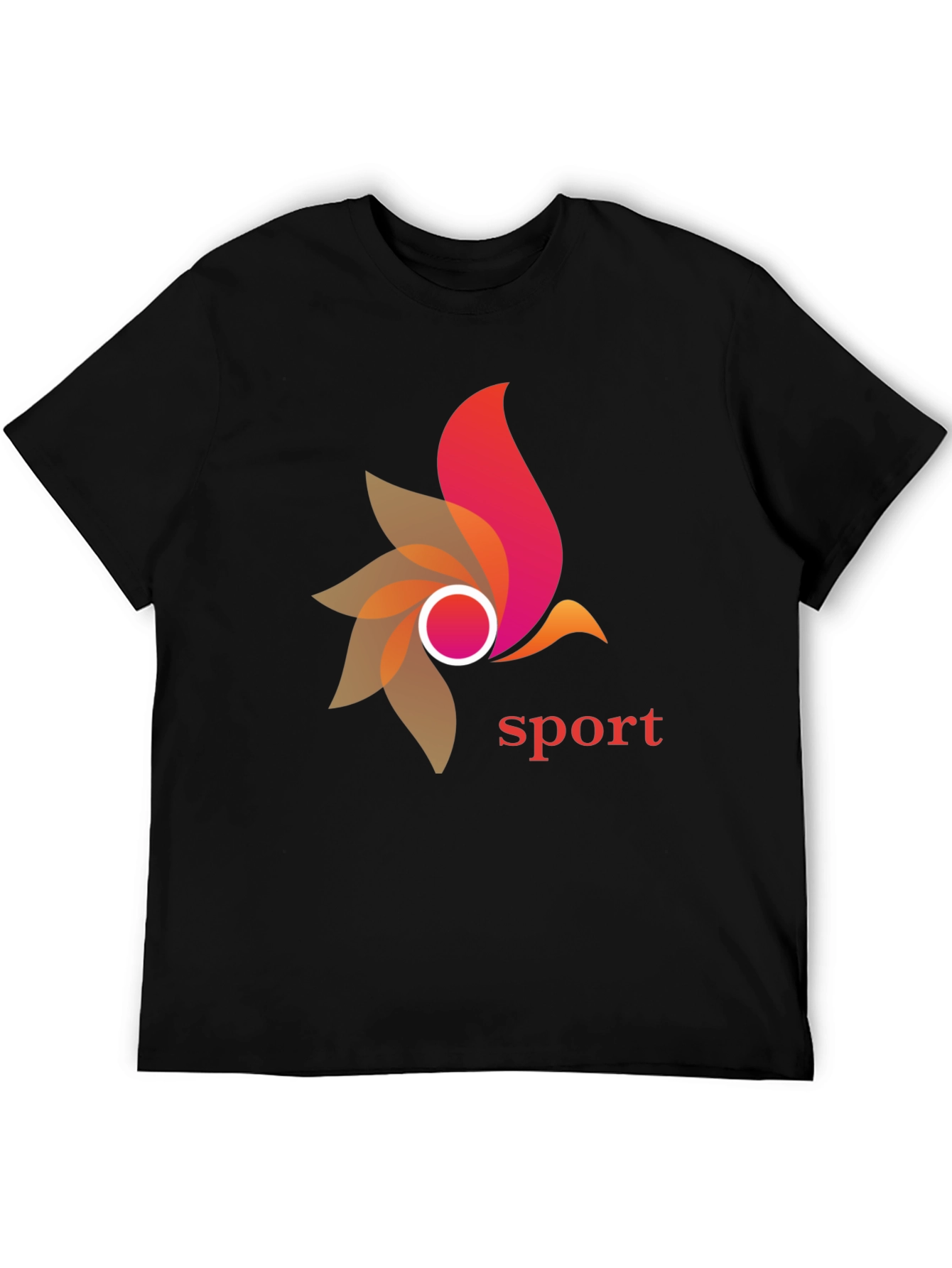 Stylish Sport Graphic Black T-Shirt