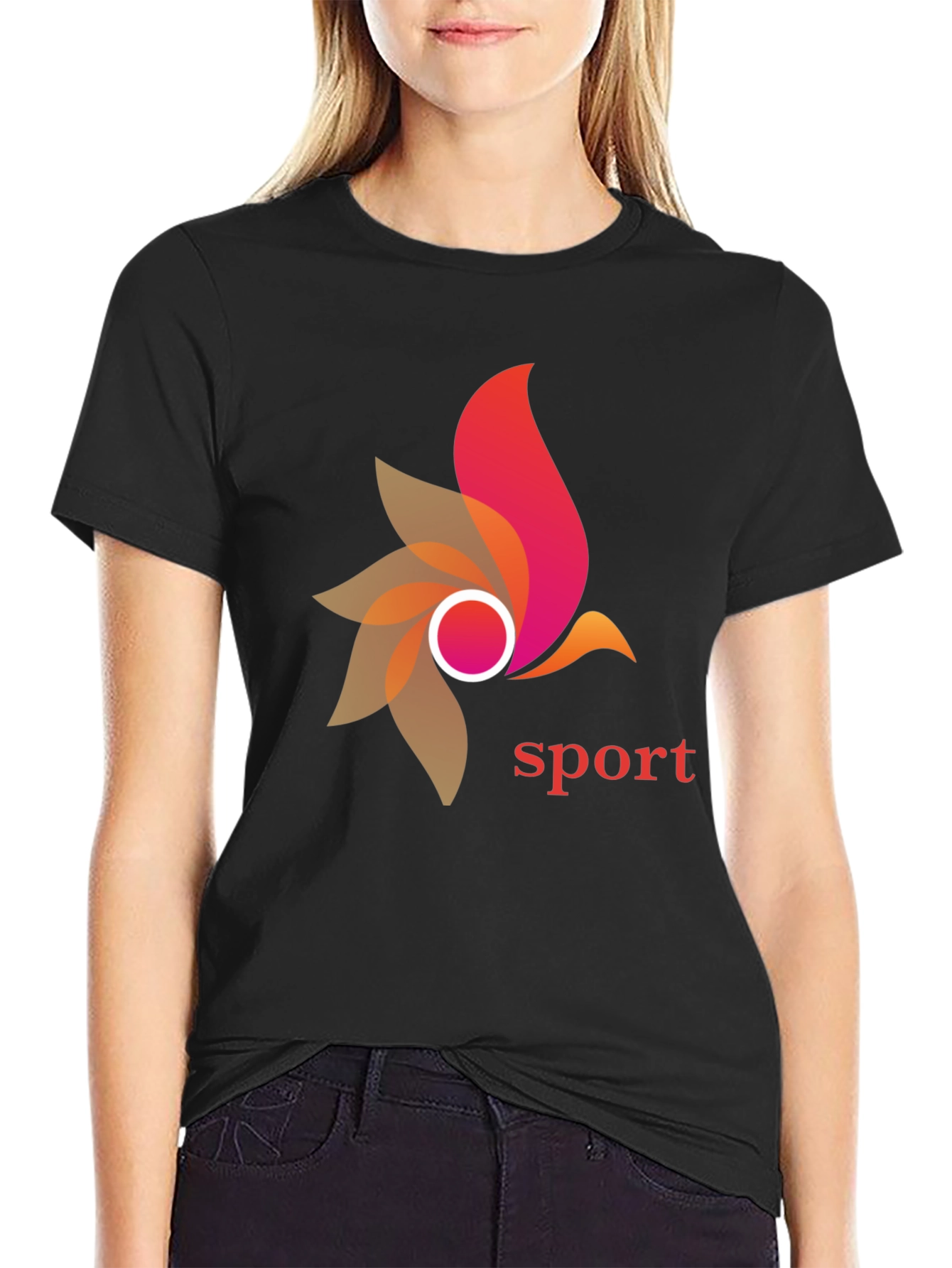 Stylish Sport Graphic Black T-Shirt