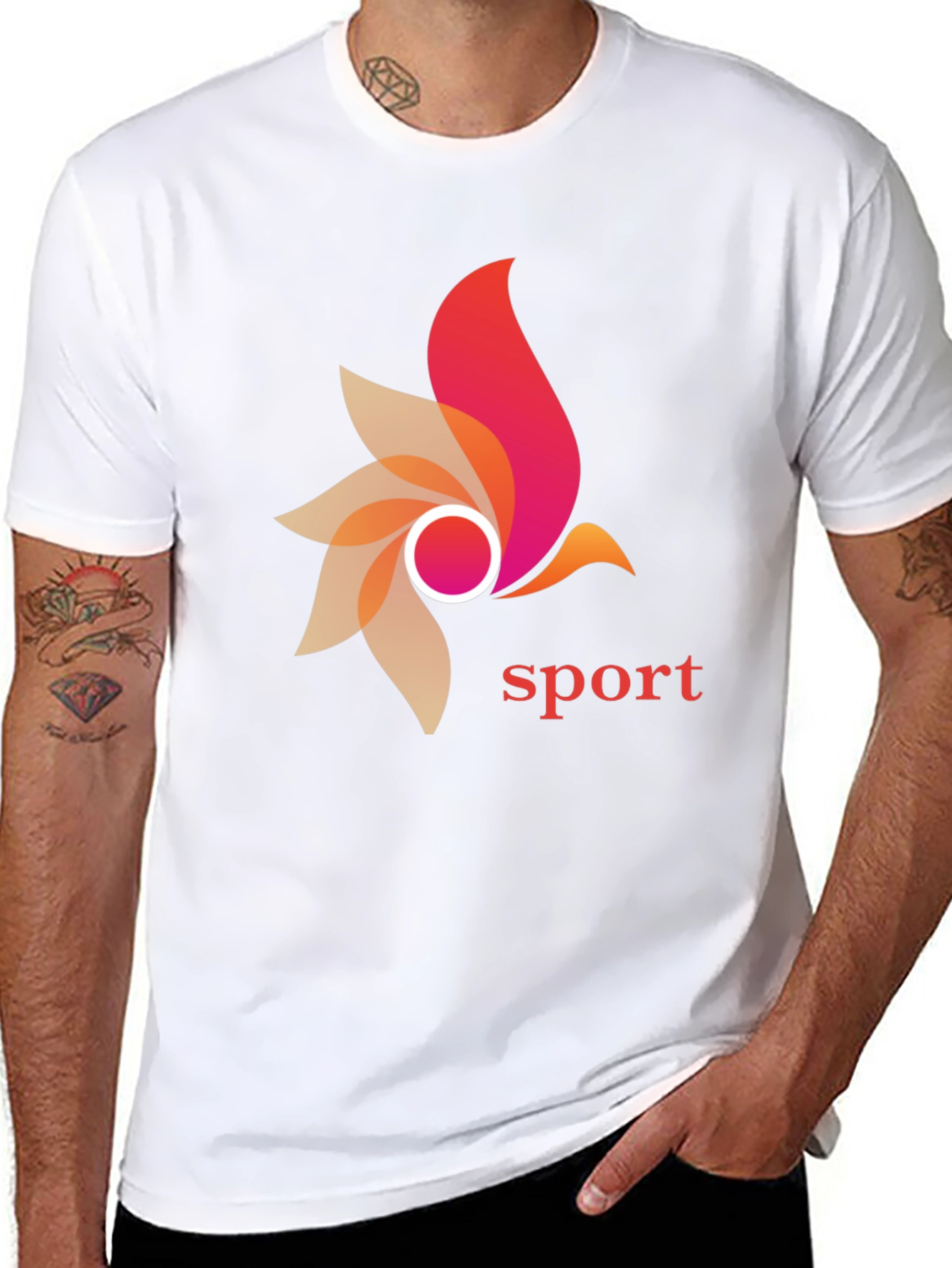Stylish Sport Graphic Black T-Shirt