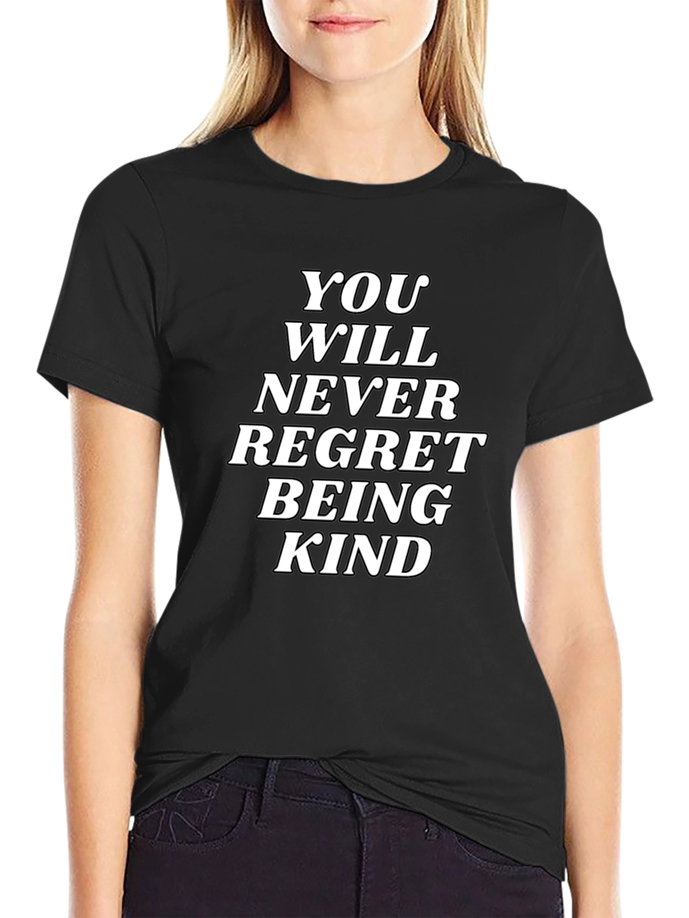 Kindness T-Shirt: Never Regret Being Kind Graphic Tee