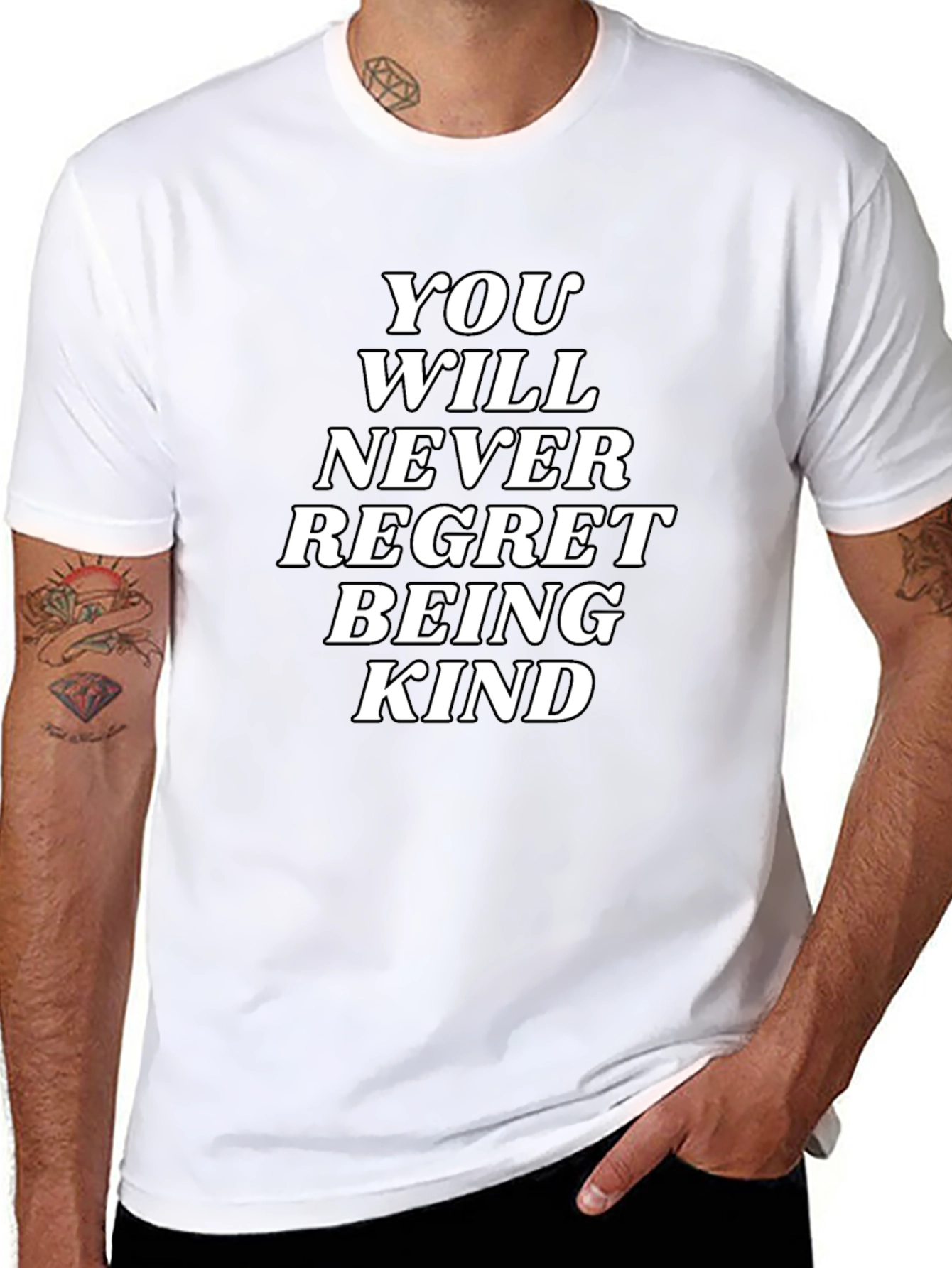 Kindness T-Shirt: Never Regret Being Kind Graphic Tee