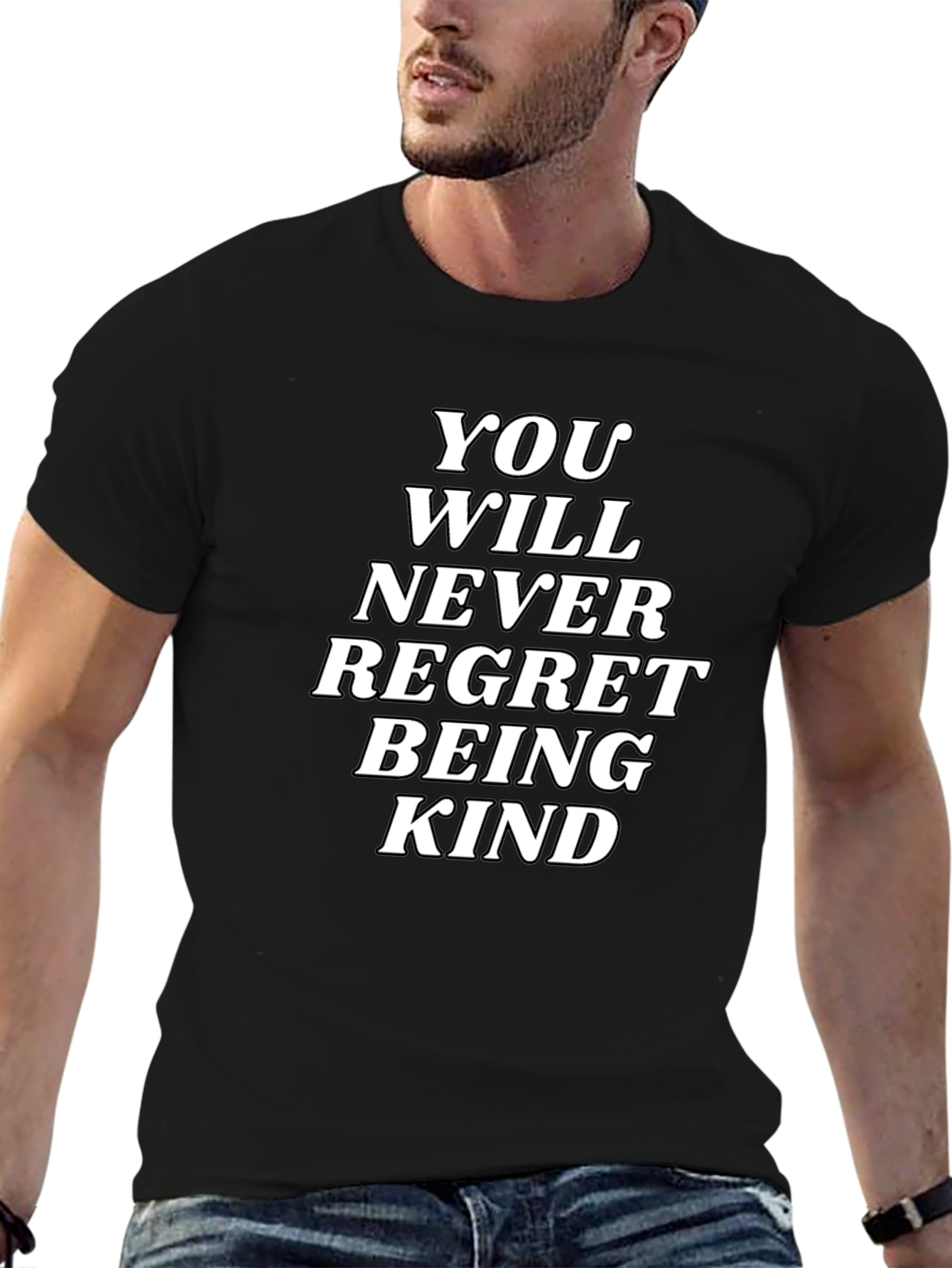 Kindness T-Shirt: Never Regret Being Kind Graphic Tee