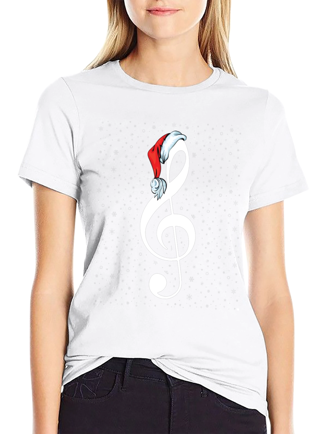 Festive Treble Clef Christmas T-Shirt