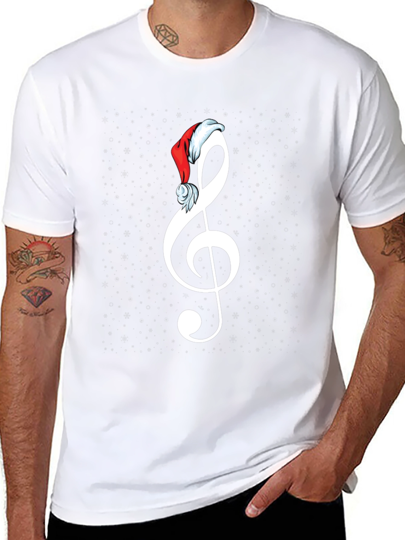 Festive Treble Clef Christmas T-Shirt