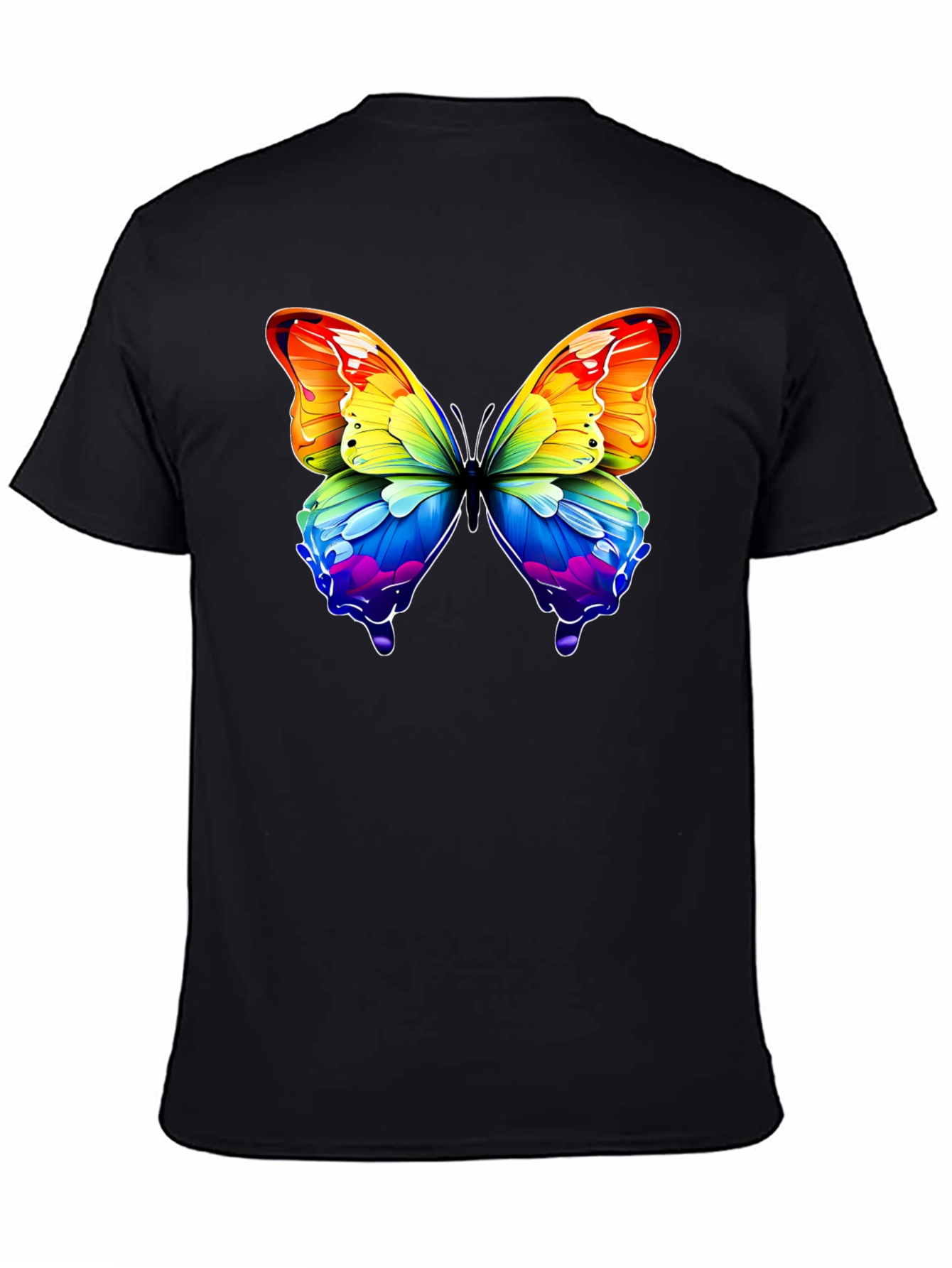 Rainbow Butterfly Graphic T-Shirt