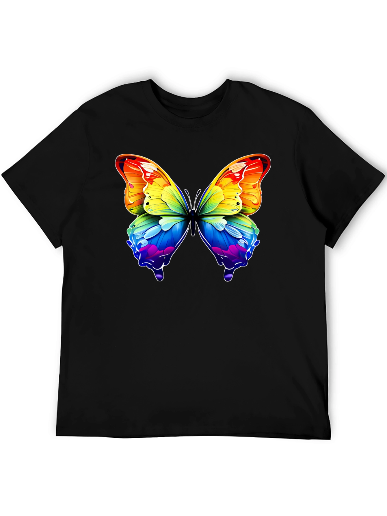 Rainbow Butterfly Graphic T-Shirt