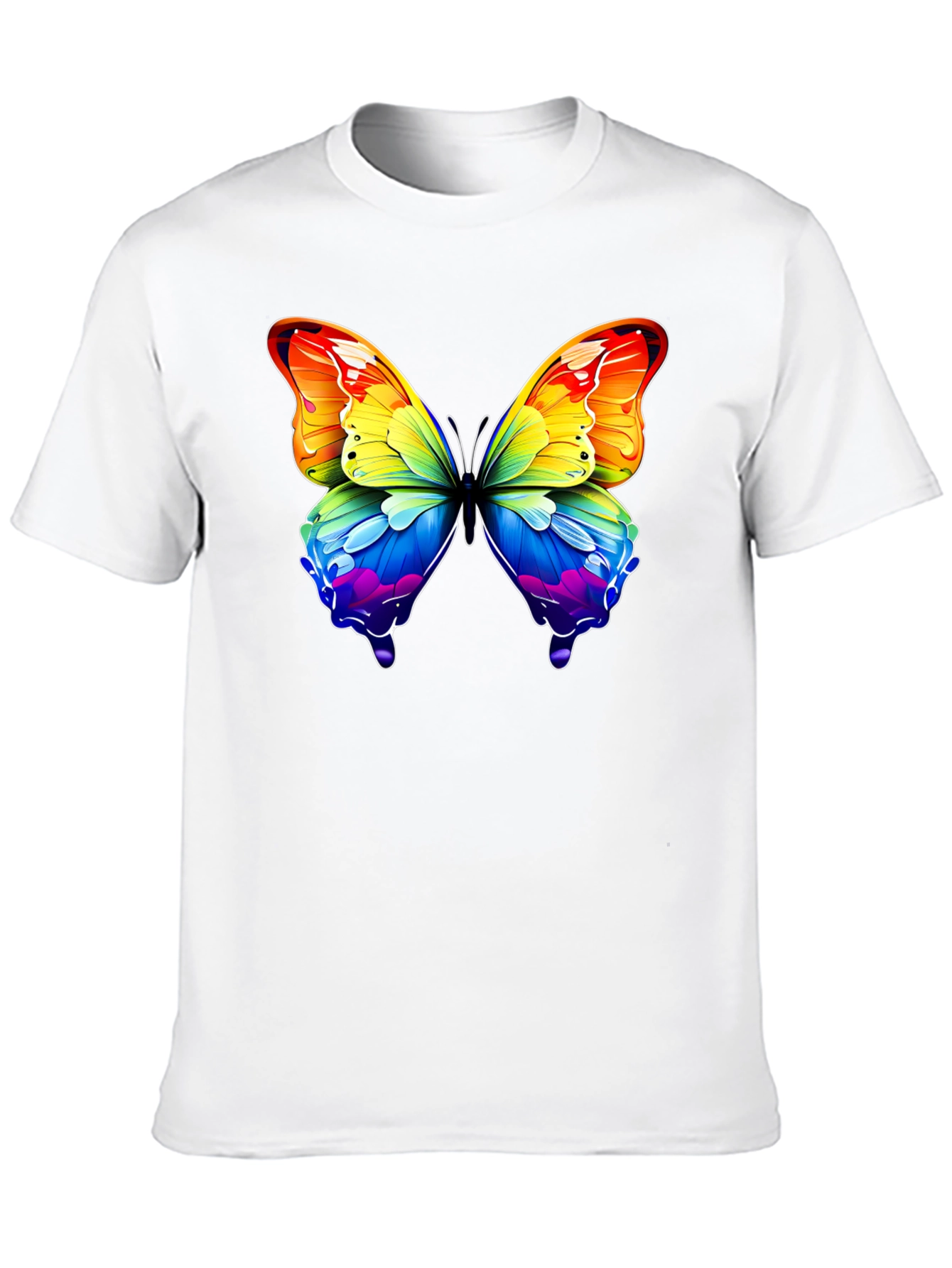 Rainbow Butterfly Graphic T-Shirt